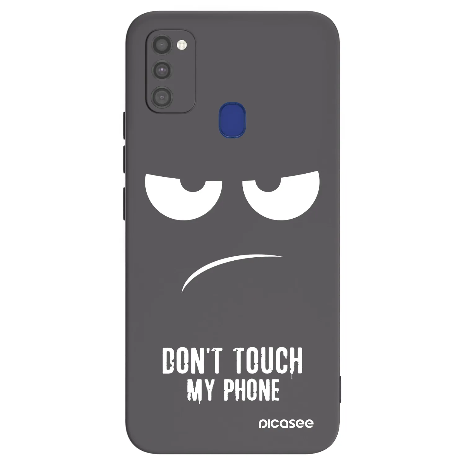 Picasee crna silikonska maskica za Samsung Galaxy M21 M215F - Don't Touch My Phone
