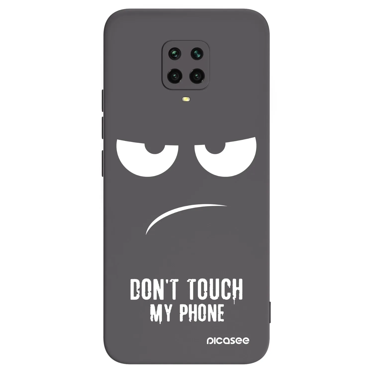 Picasee crna silikonska maskica za Xiaomi Redmi Note 9S - Don't Touch My Phone