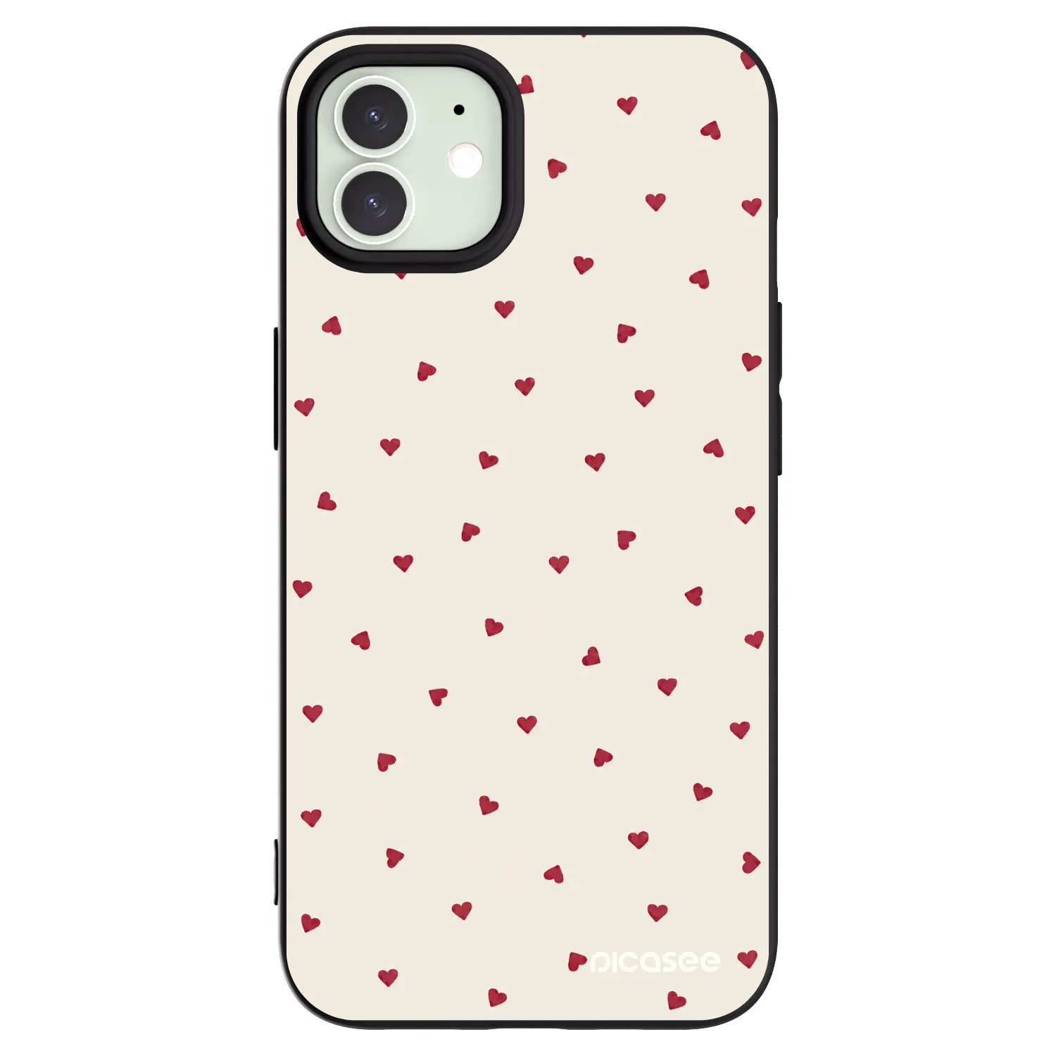 Picasee crna silikonska maskica za Apple iPhone 12 - Little Love