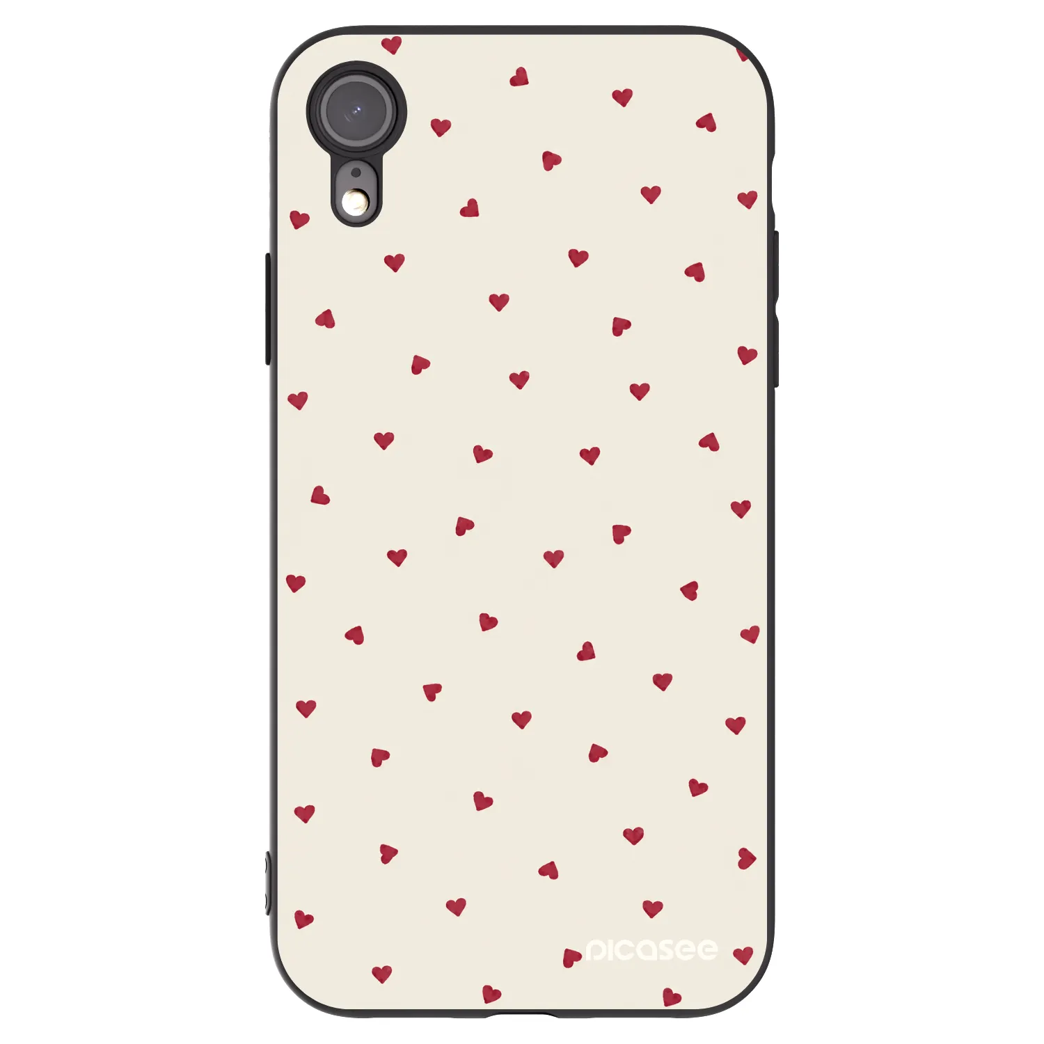 Picasee crna silikonska maskica za Apple iPhone XR - Little Love