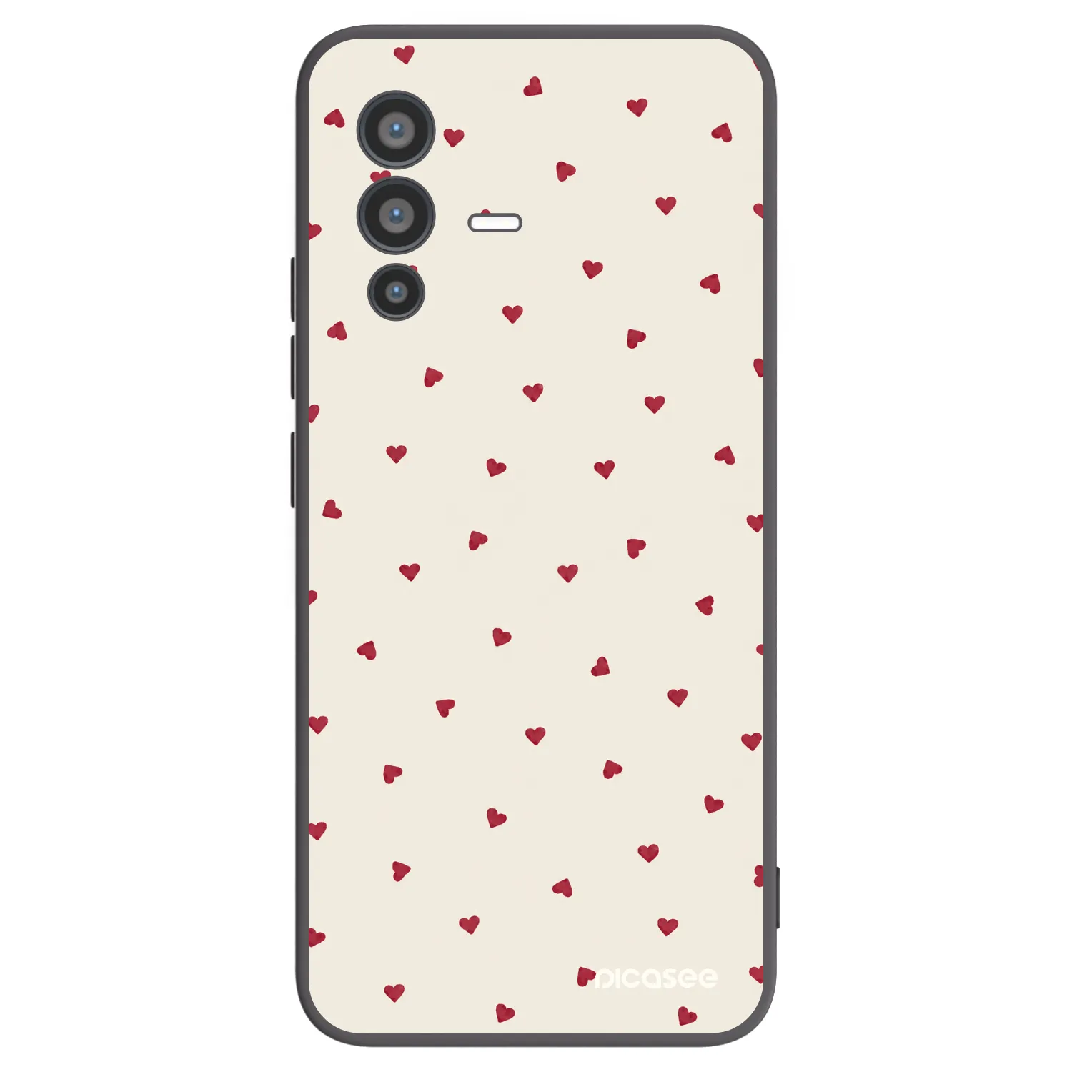 Picasee crna silikonska maskica za Vivo V23 5G - Little Love