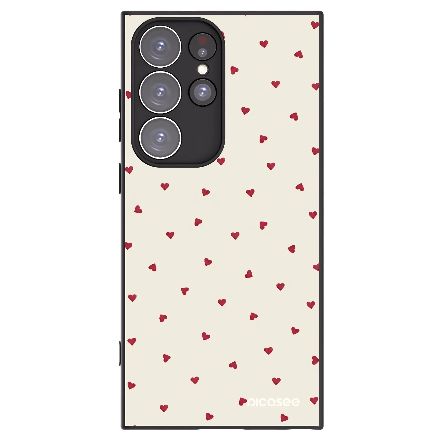Picasee crna silikonska maskica za Samsung Galaxy S23 Ultra 5G - Little Love