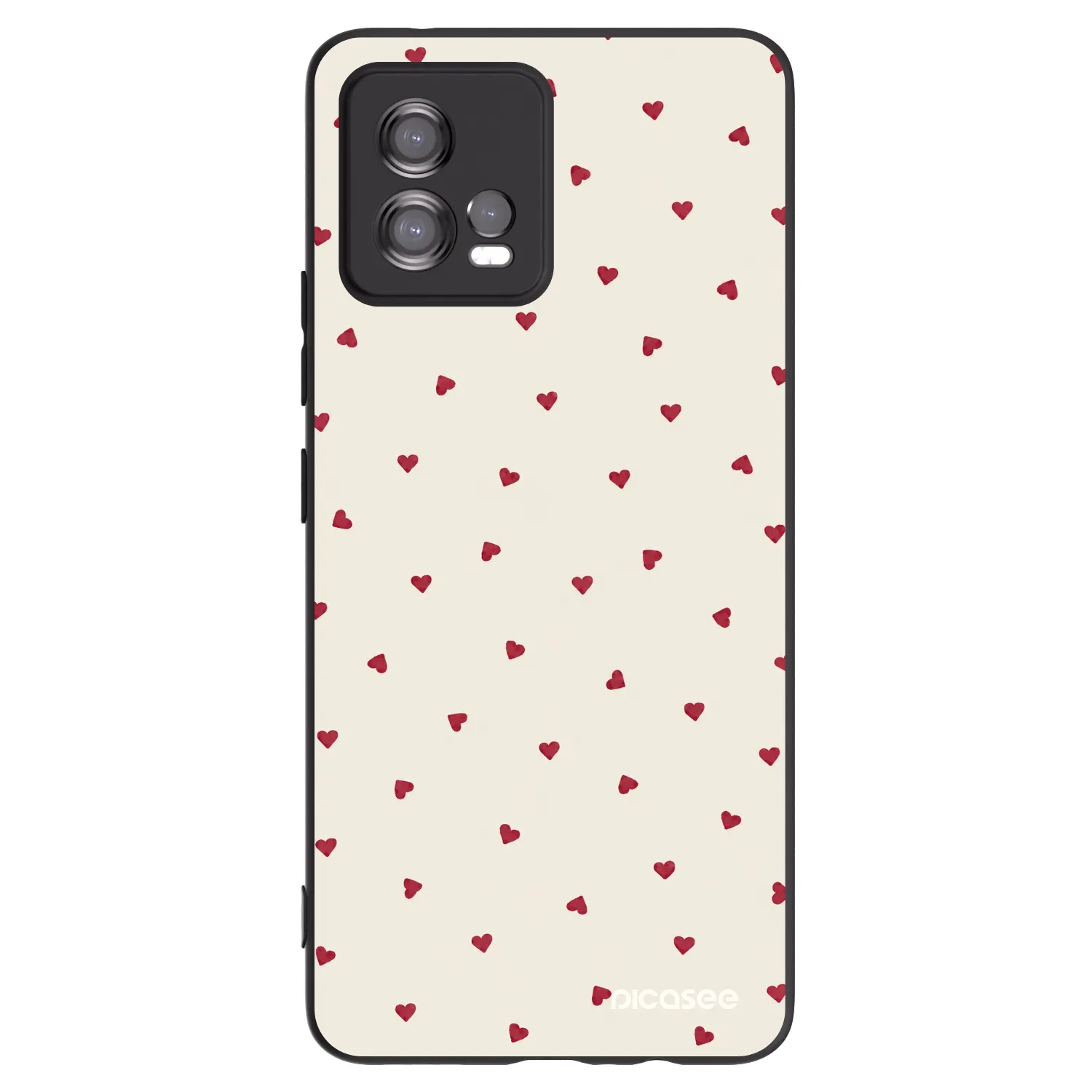 Picasee crna silikonska maskica za Motorola Moto G72 - Little Love