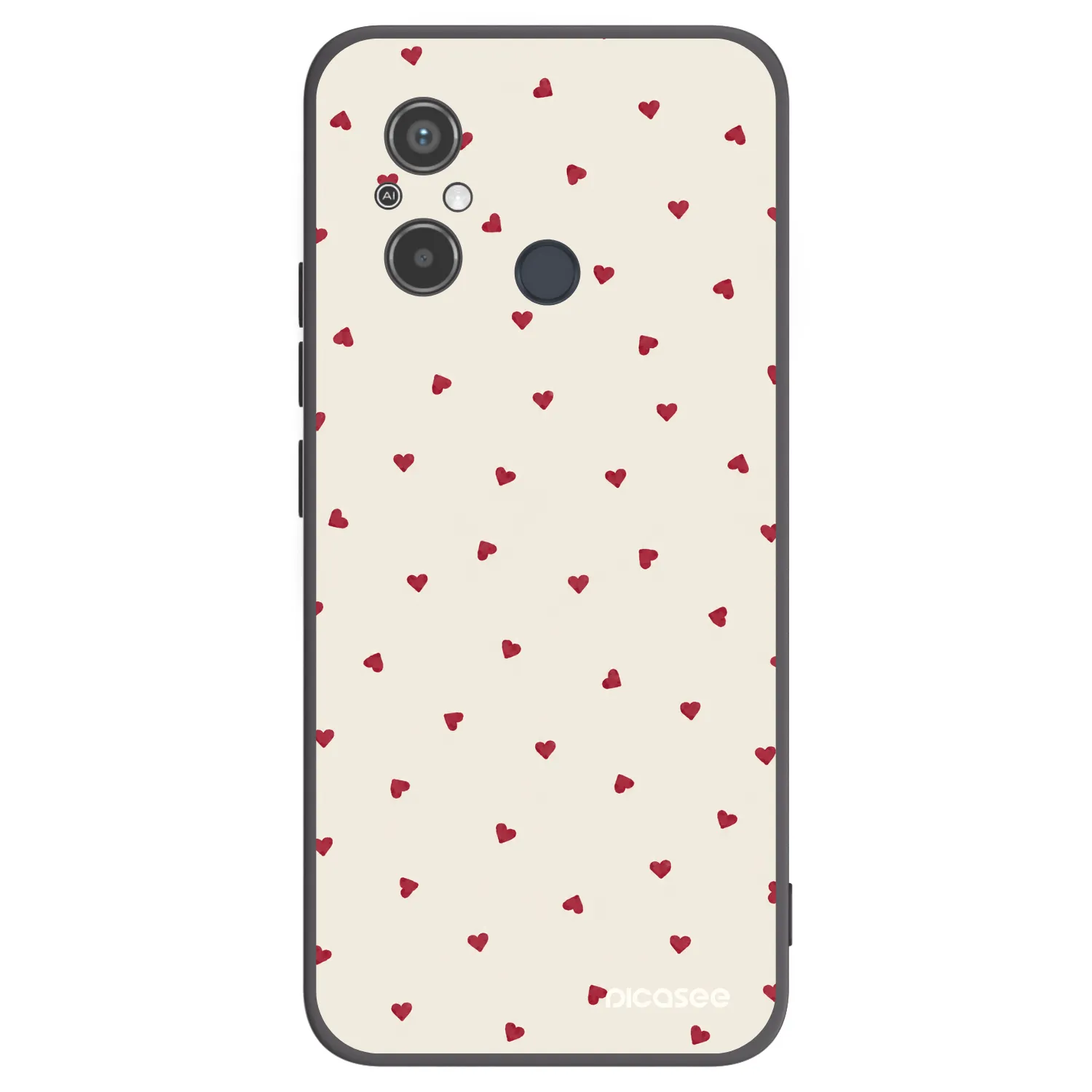 Picasee crna silikonska maskica za Xiaomi Redmi 12C - Little Love