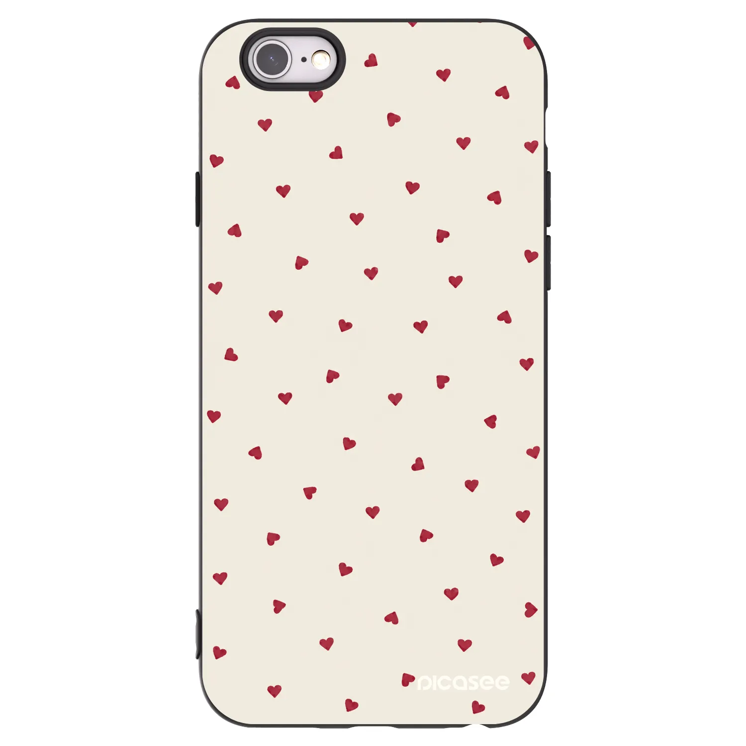 Picasee crna silikonska maskica za Apple iPhone 6/6S - Little Love