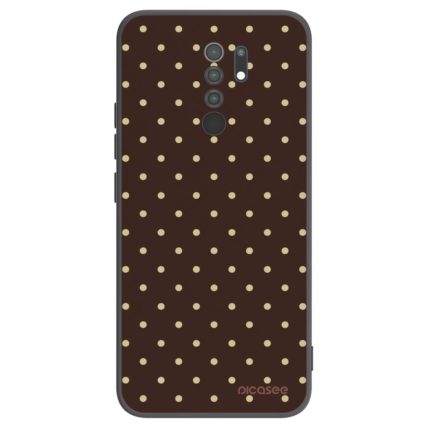 Picasee crna silikonska maskica za Xiaomi Redmi 9 - Vanilla Dots & Chocolate