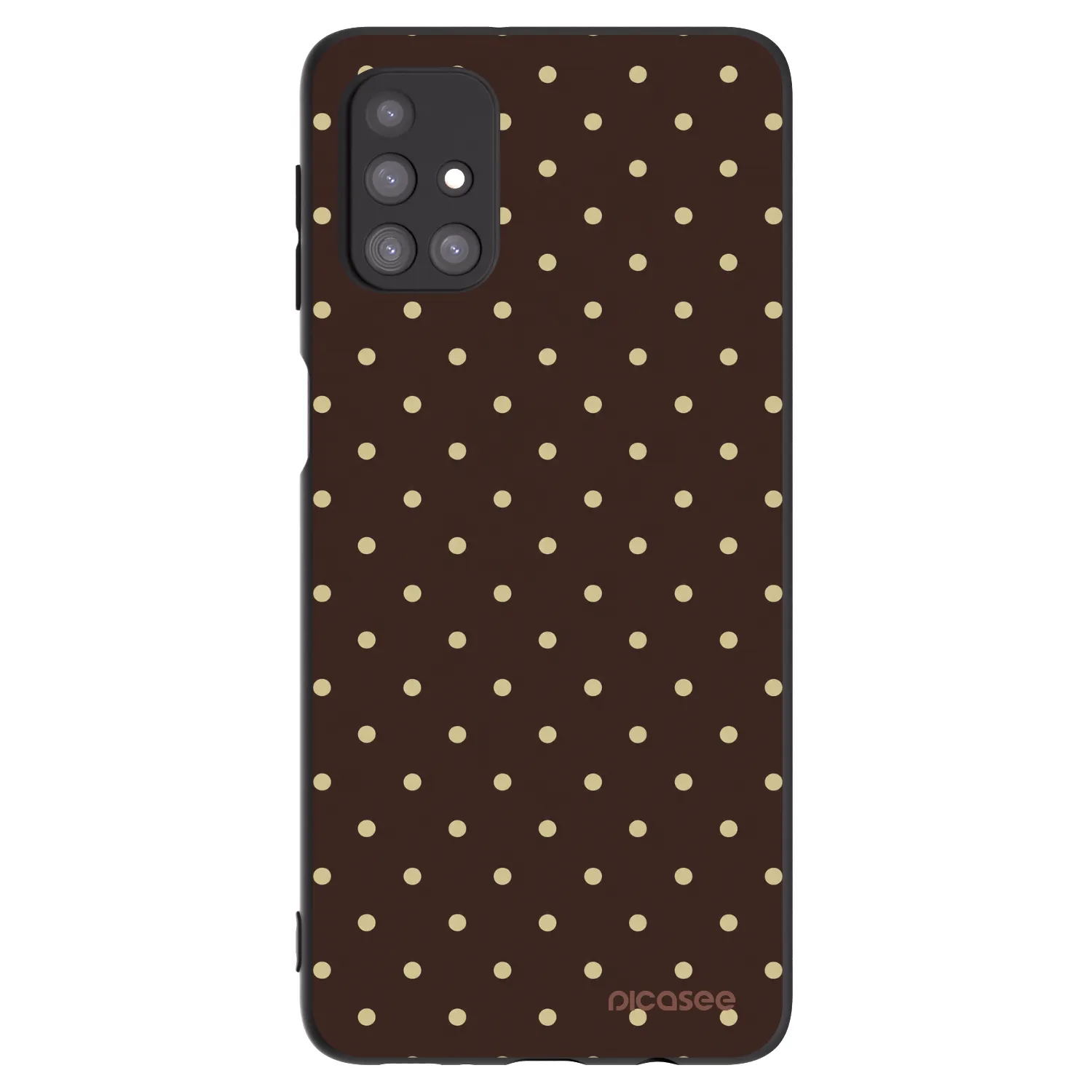 Picasee crna silikonska maskica za Samsung Galaxy M31s - Vanilla Dots & Chocolate