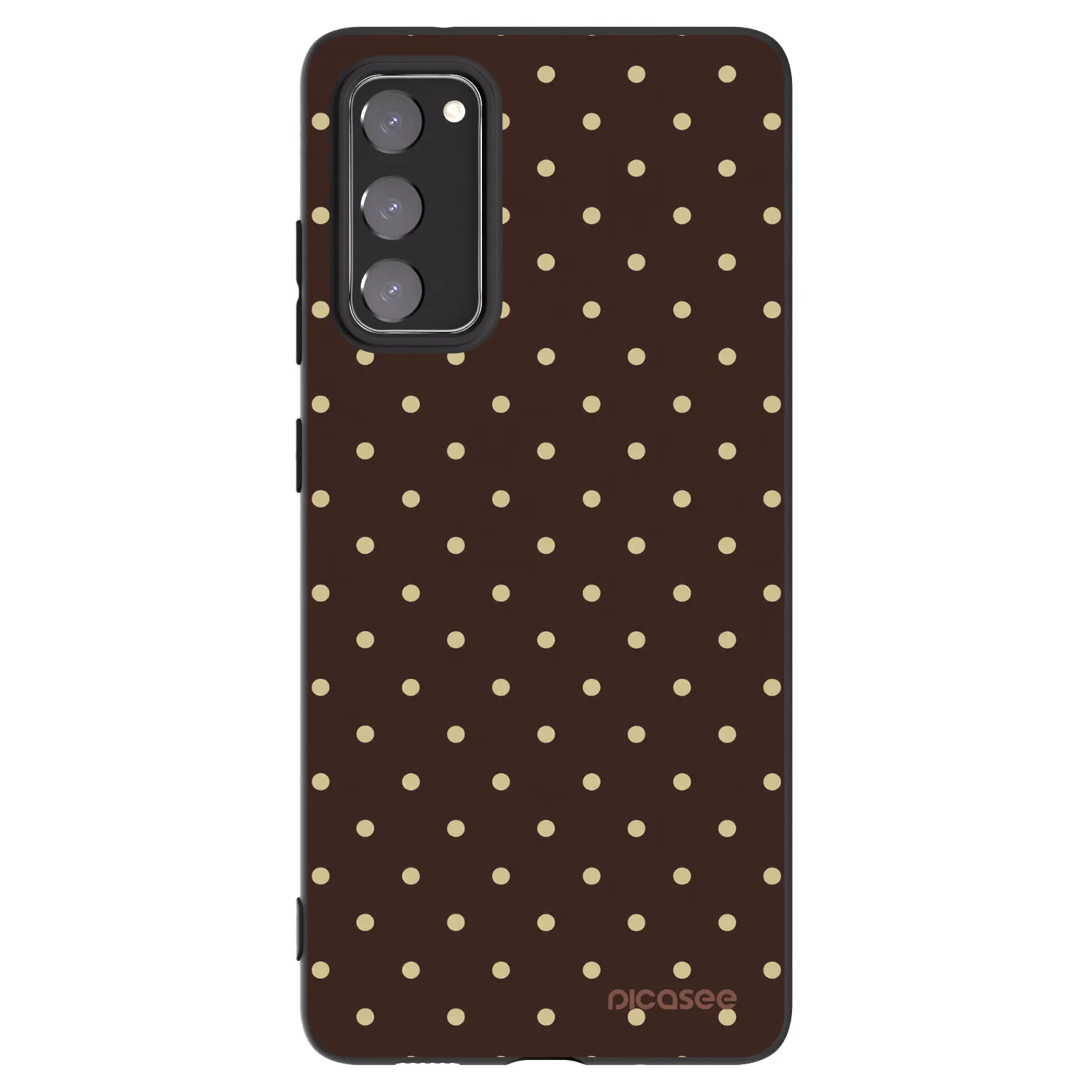 Picasee crna silikonska maskica za Samsung Galaxy S20 FE - Vanilla Dots & Chocolate