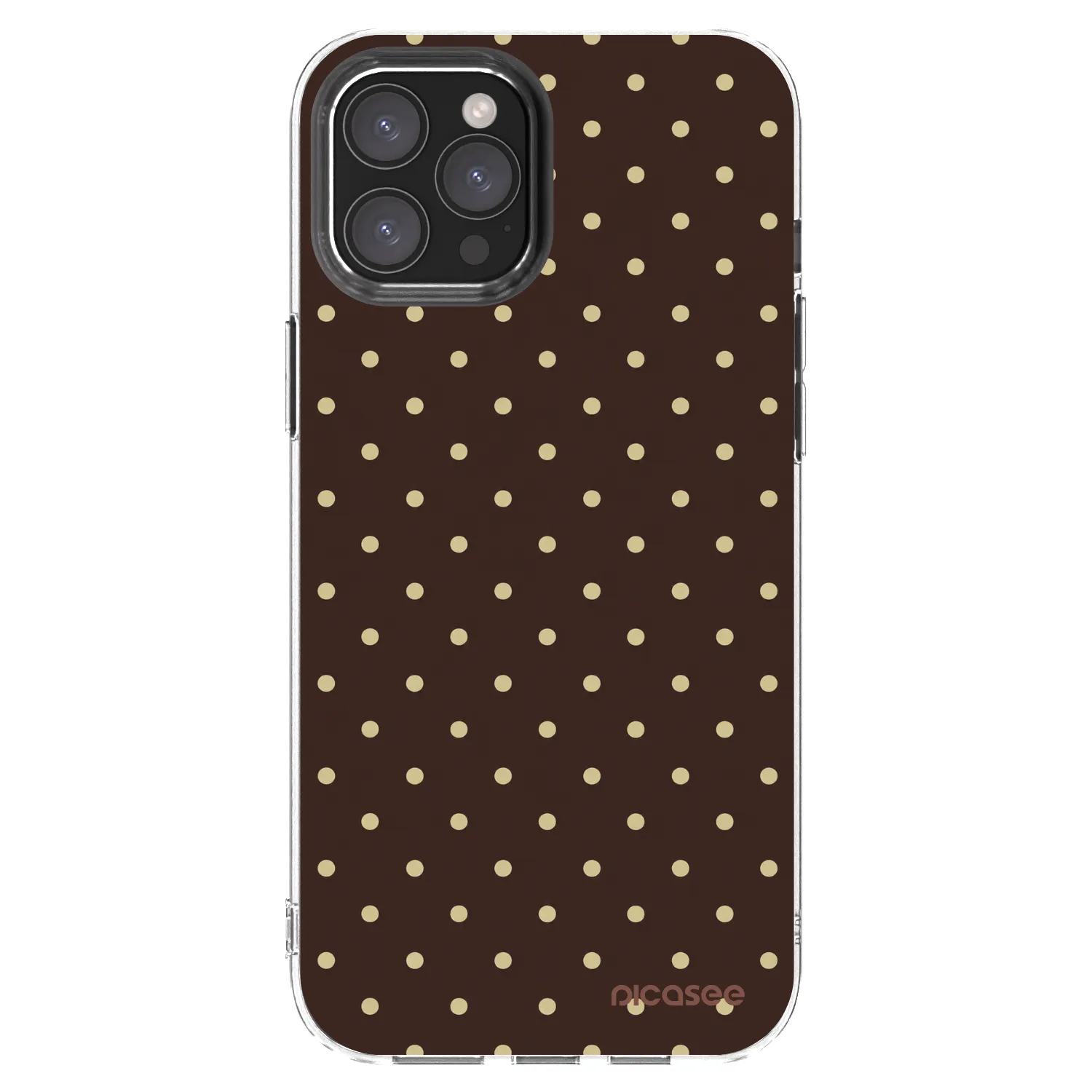 Picasee silikonska prozirna maskica za Apple iPhone 12 Pro Max - Vanilla Dots & Chocolate