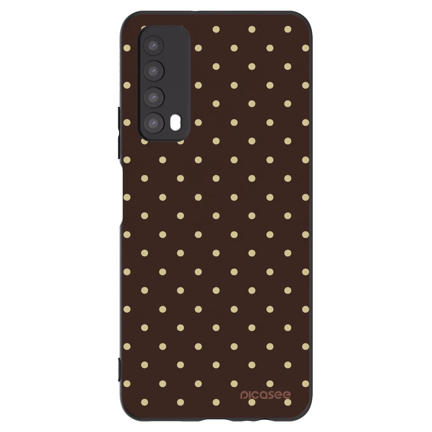 Picasee crna silikonska maskica za Huawei P Smart 2021 - Vanilla Dots & Chocolate