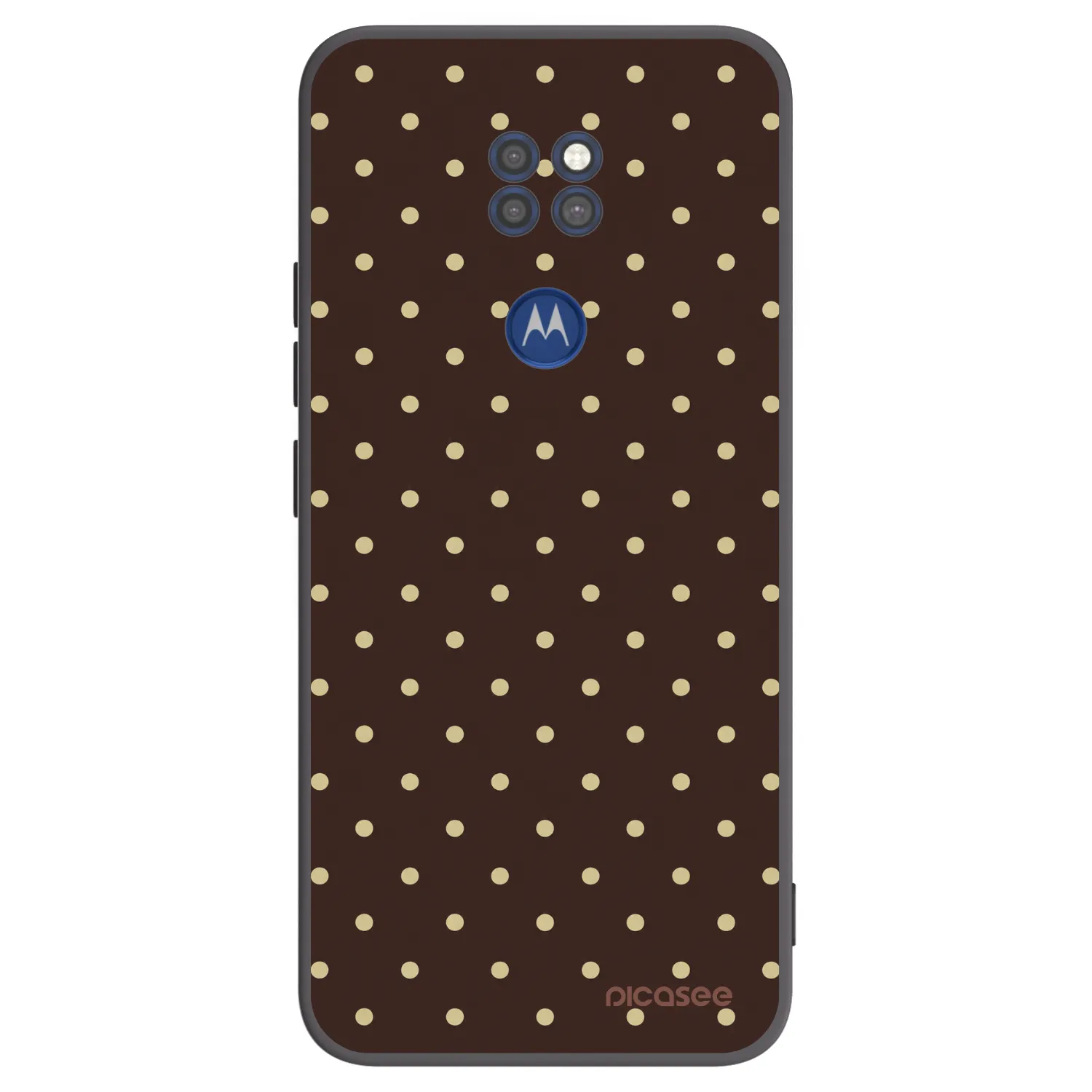 Picasee crna silikonska maskica za Motorola Moto G9 Play - Vanilla Dots & Chocolate