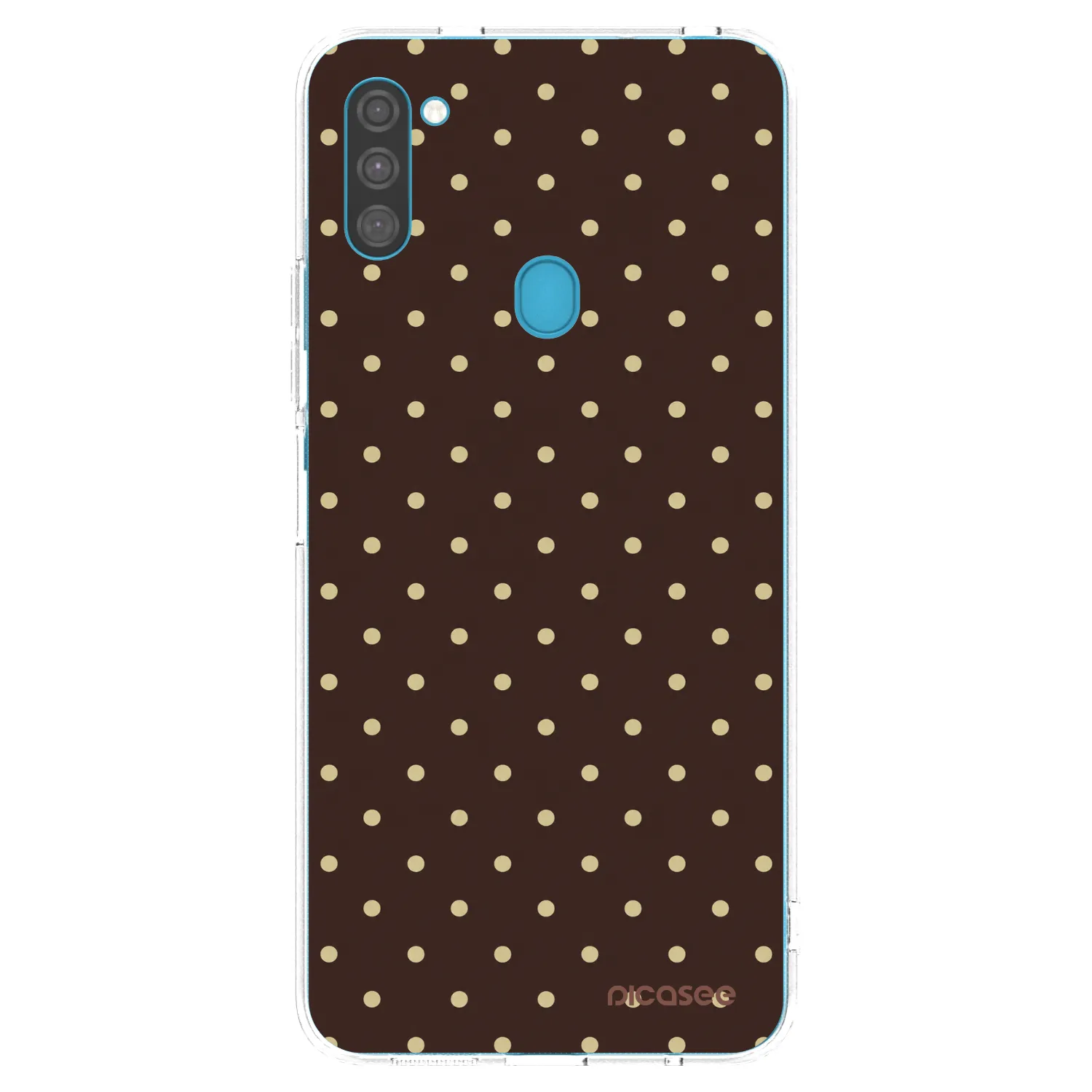 Picasee silikonska prozirna maskica za Samsung Galaxy M11 - Vanilla Dots & Chocolate
