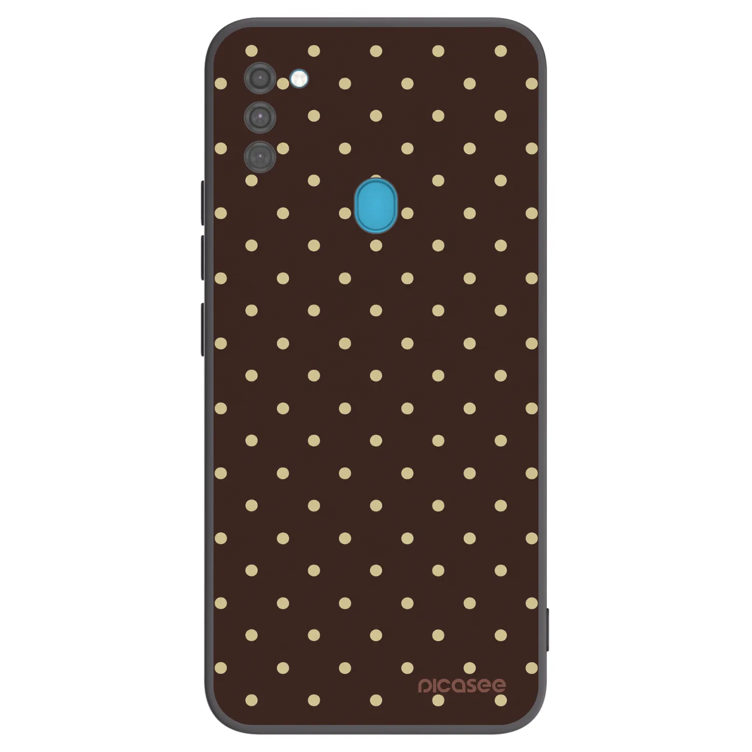 Picasee crna silikonska maskica za Samsung Galaxy M11 - Vanilla Dots & Chocolate