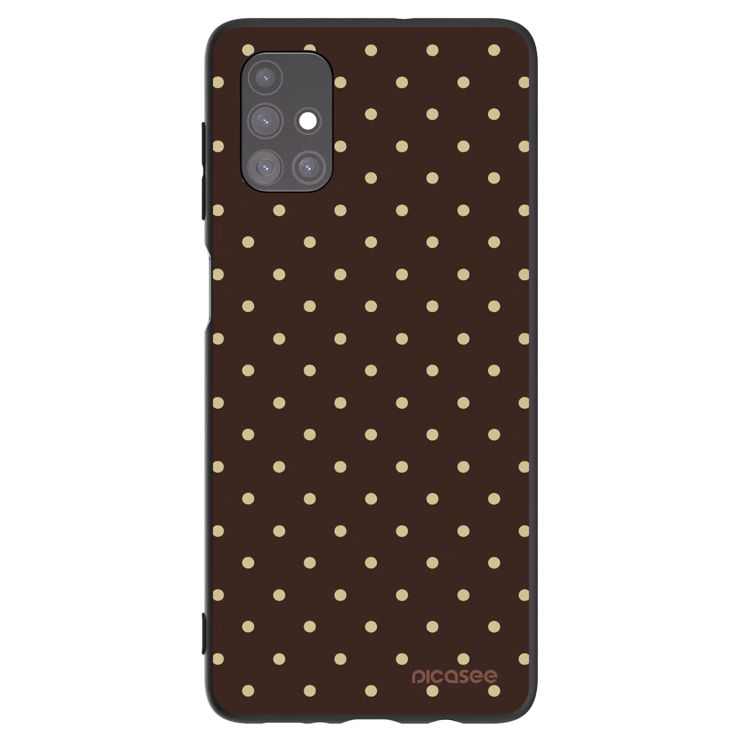Picasee crna silikonska maskica za Samsung Galaxy M51 M515F - Vanilla Dots & Chocolate
