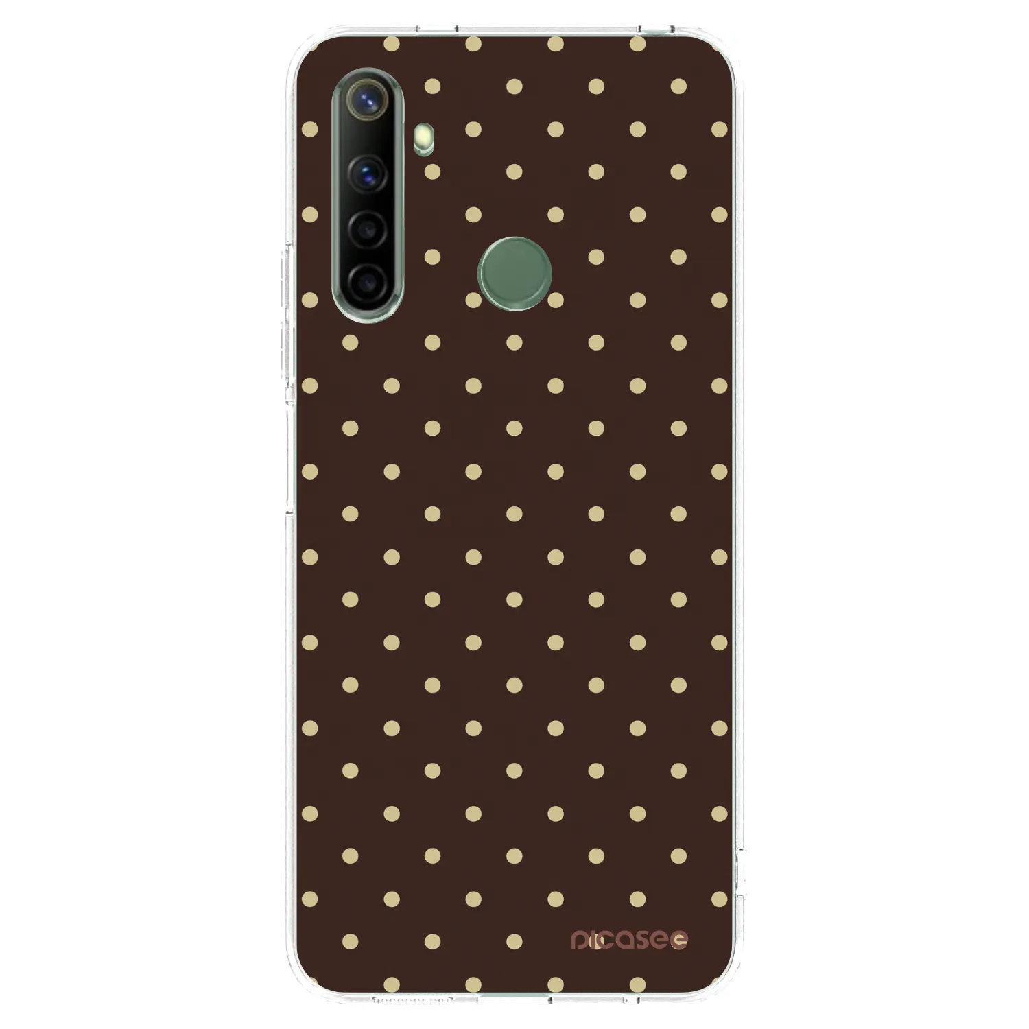 Picasee silikonska prozirna maskica za Realme 6i - Vanilla Dots & Chocolate