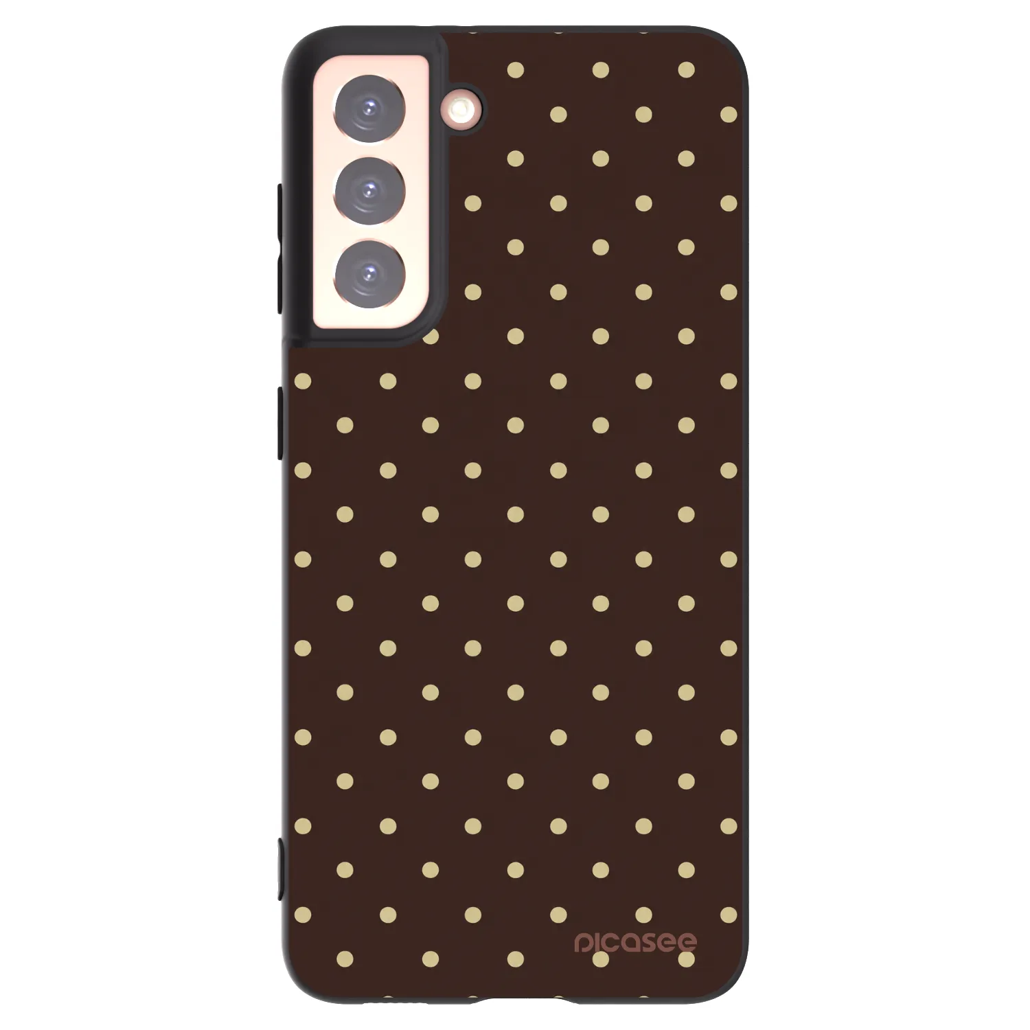 Picasee crna silikonska maskica za Samsung Galaxy S21 5G G991B - Vanilla Dots & Chocolate