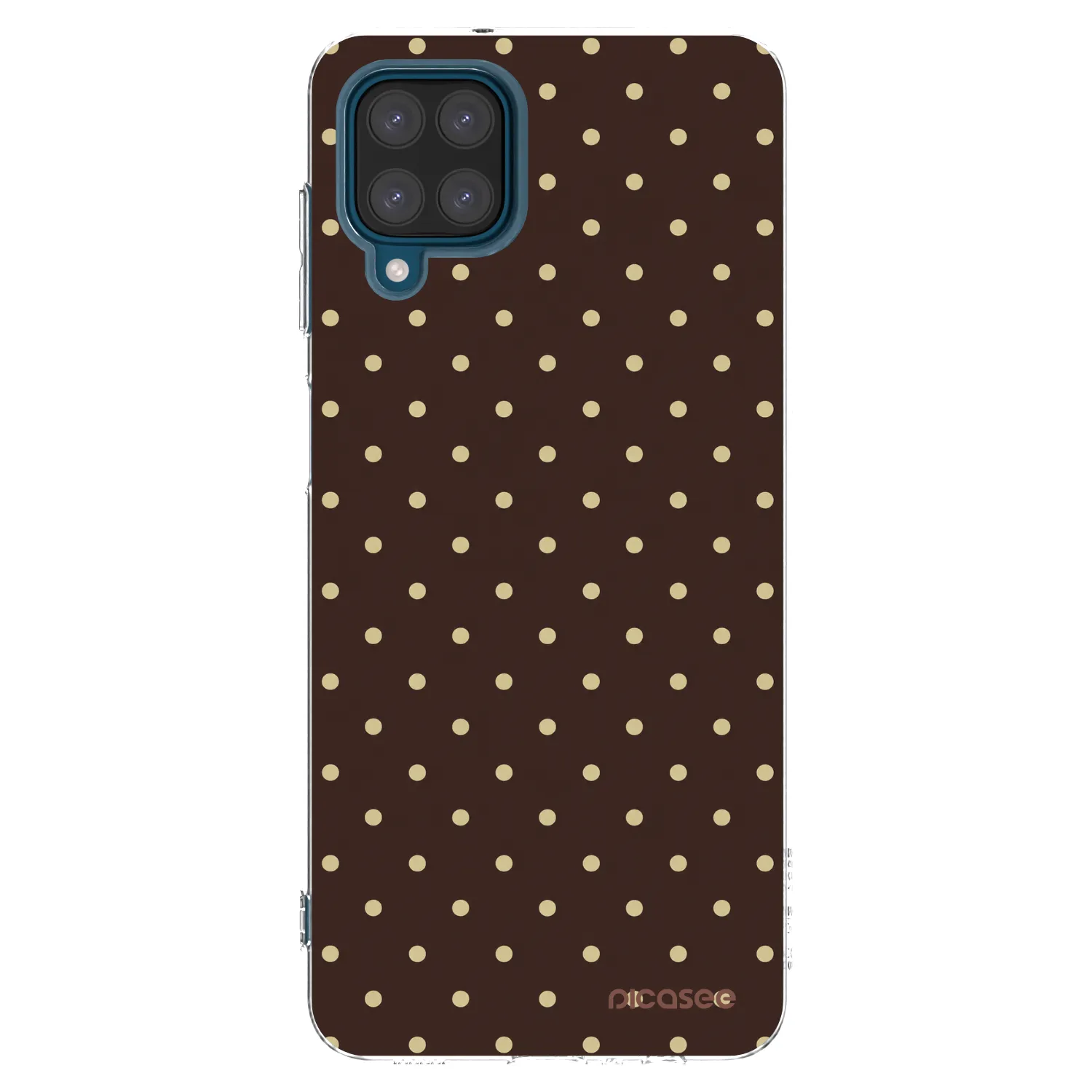 Picasee silikonska prozirna maskica za Samsung Galaxy A12 A125F - Vanilla Dots & Chocolate