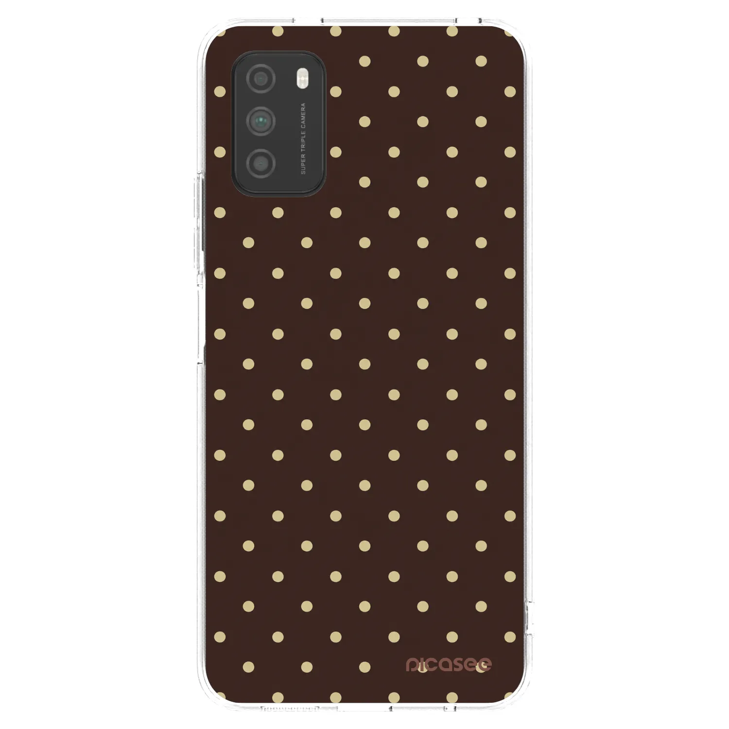 Picasee silikonska prozirna maskica za Xiaomi Poco M3 - Vanilla Dots & Chocolate