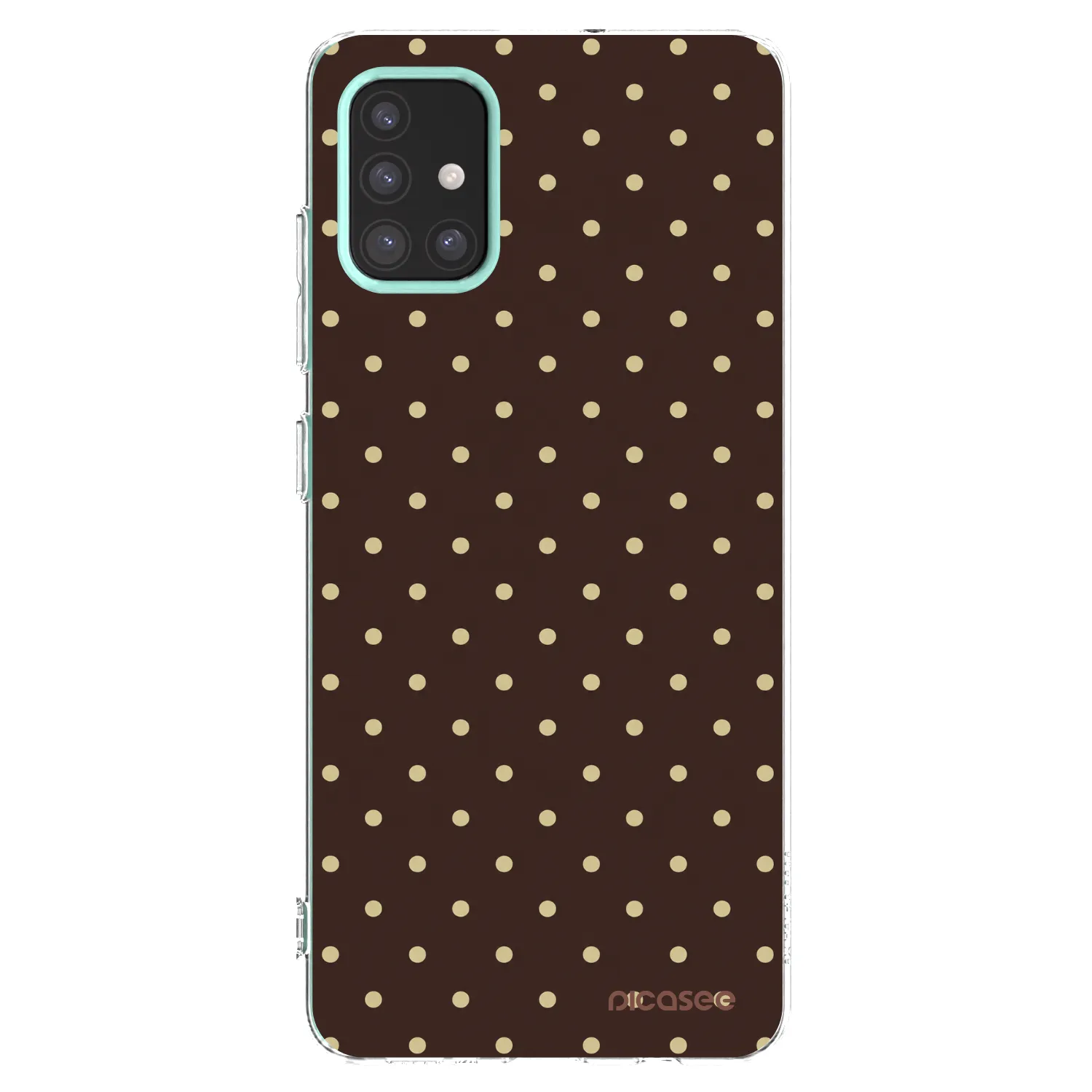 Picasee silikonska prozirna maskica za Samsung Galaxy M31s - Vanilla Dots & Chocolate