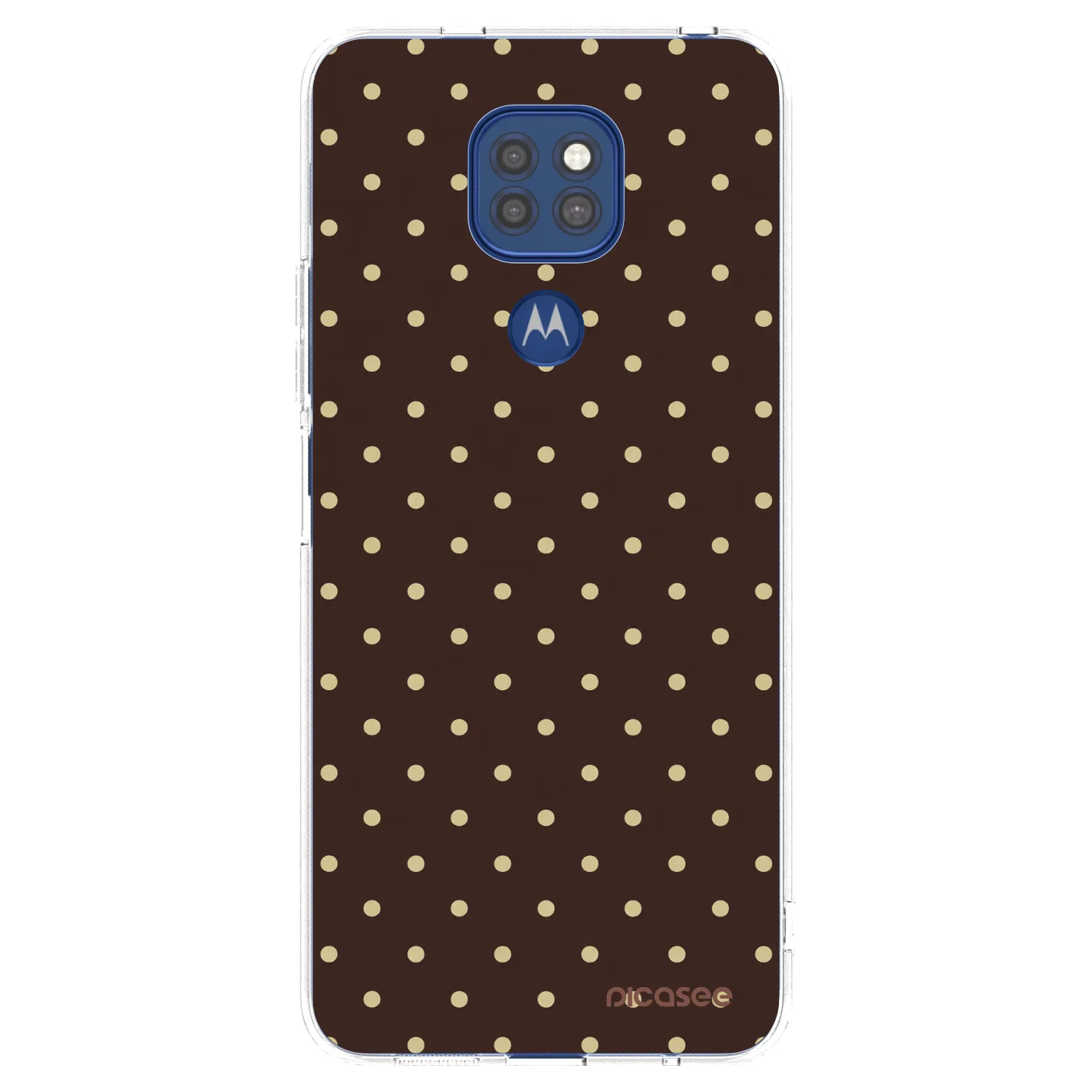 Picasee silikonska prozirna maskica za Motorola Moto G9 Play - Vanilla Dots & Chocolate
