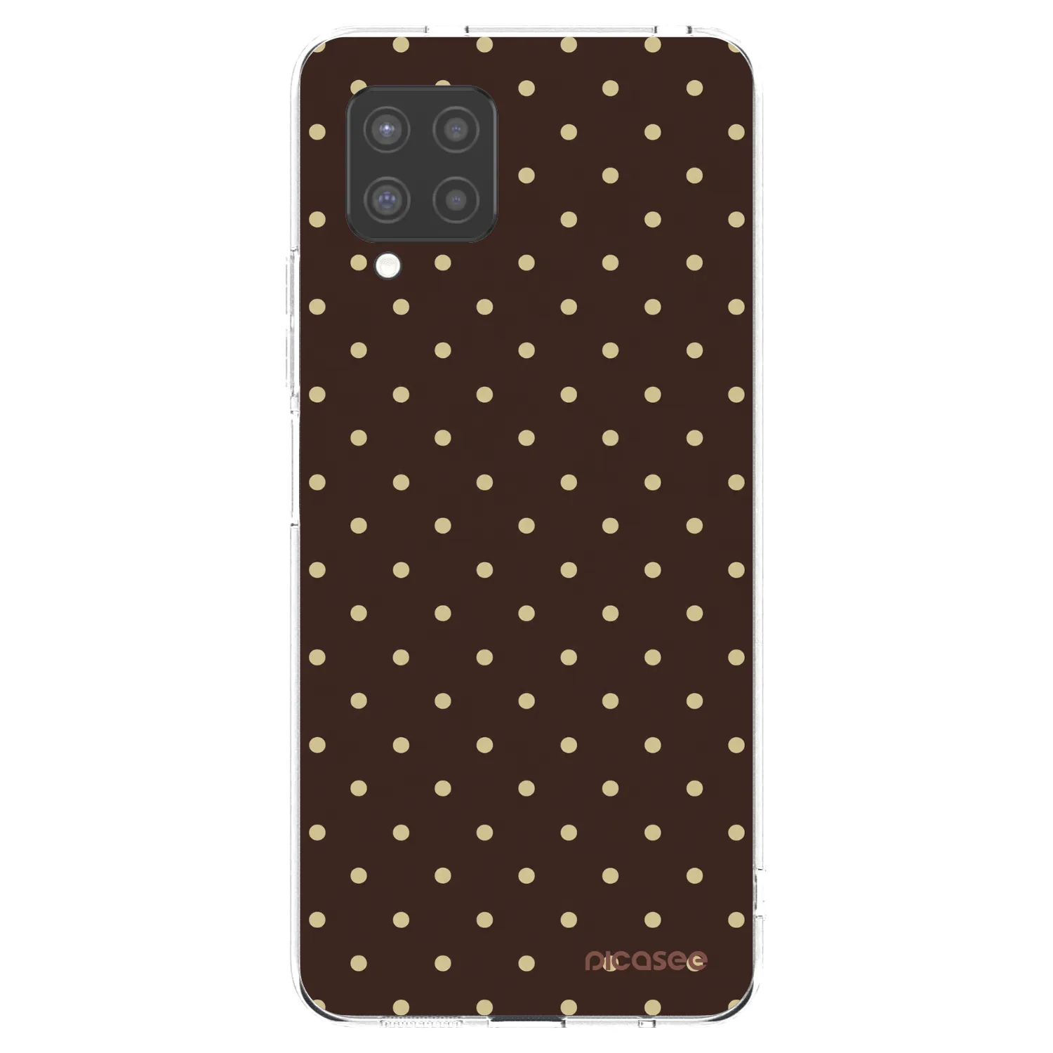 Picasee silikonska prozirna maskica za Samsung Galaxy A42 A426B - Vanilla Dots & Chocolate