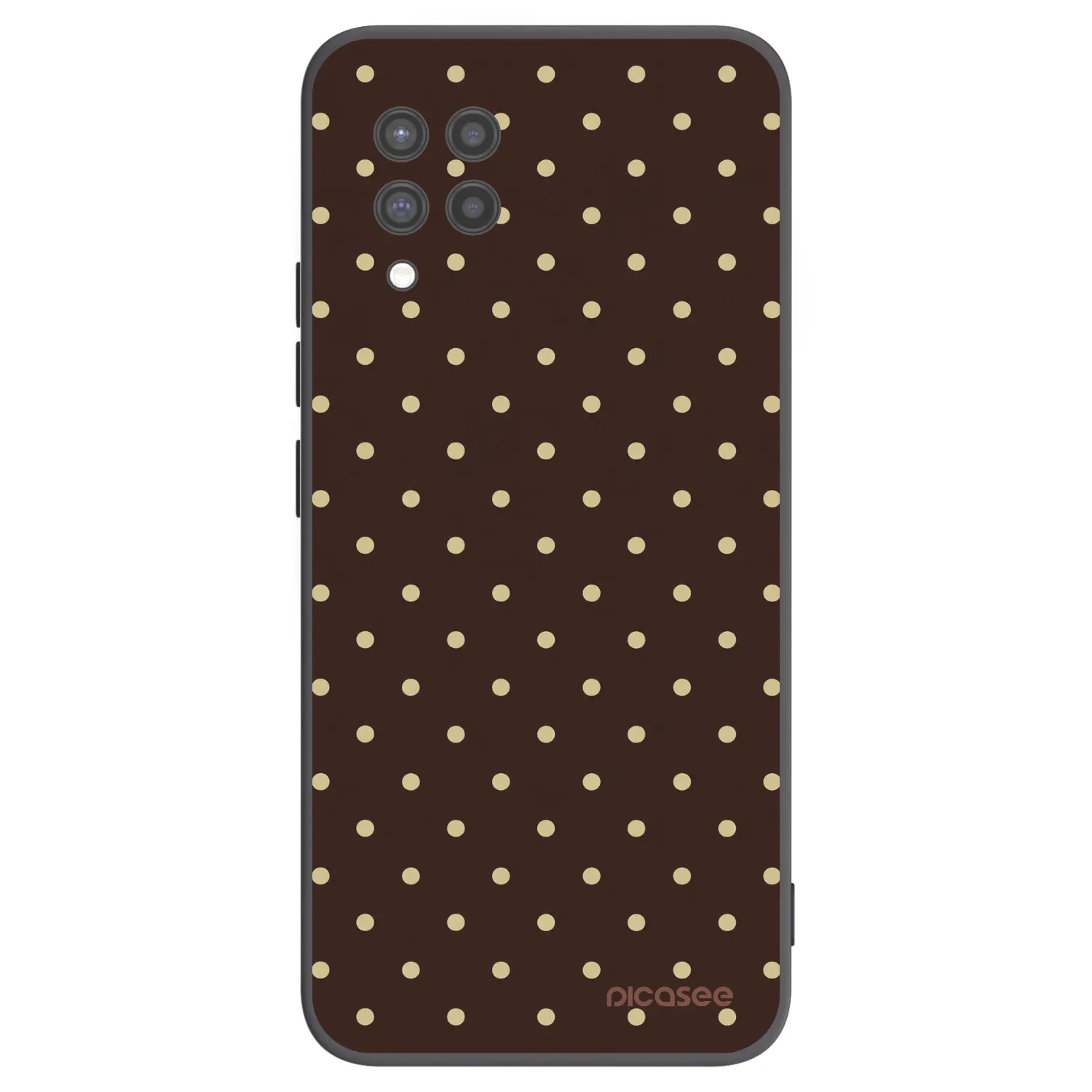 Picasee crna silikonska maskica za Samsung Galaxy A42 A426B - Vanilla Dots & Chocolate