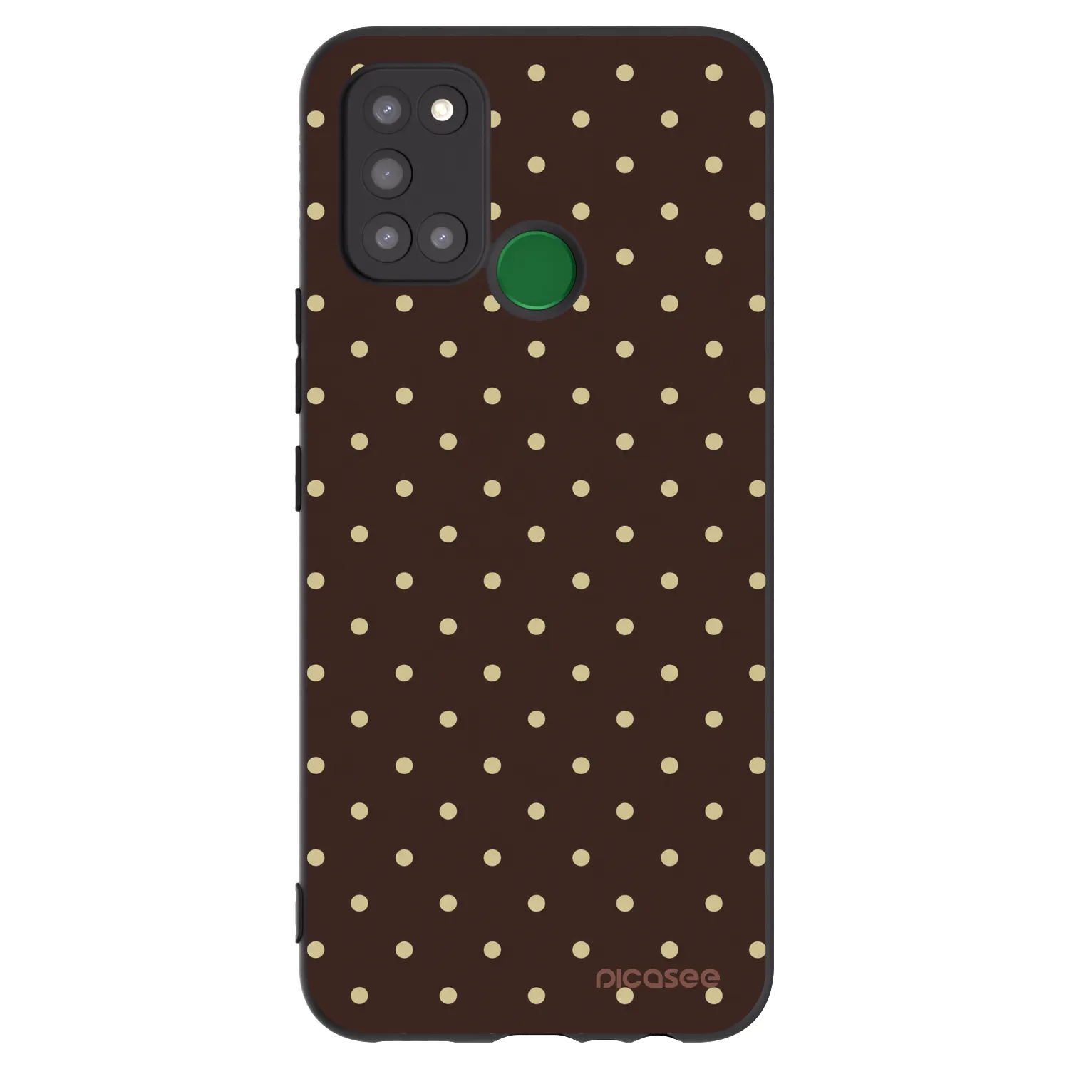 Picasee crna silikonska maskica za Realme 7i - Vanilla Dots & Chocolate