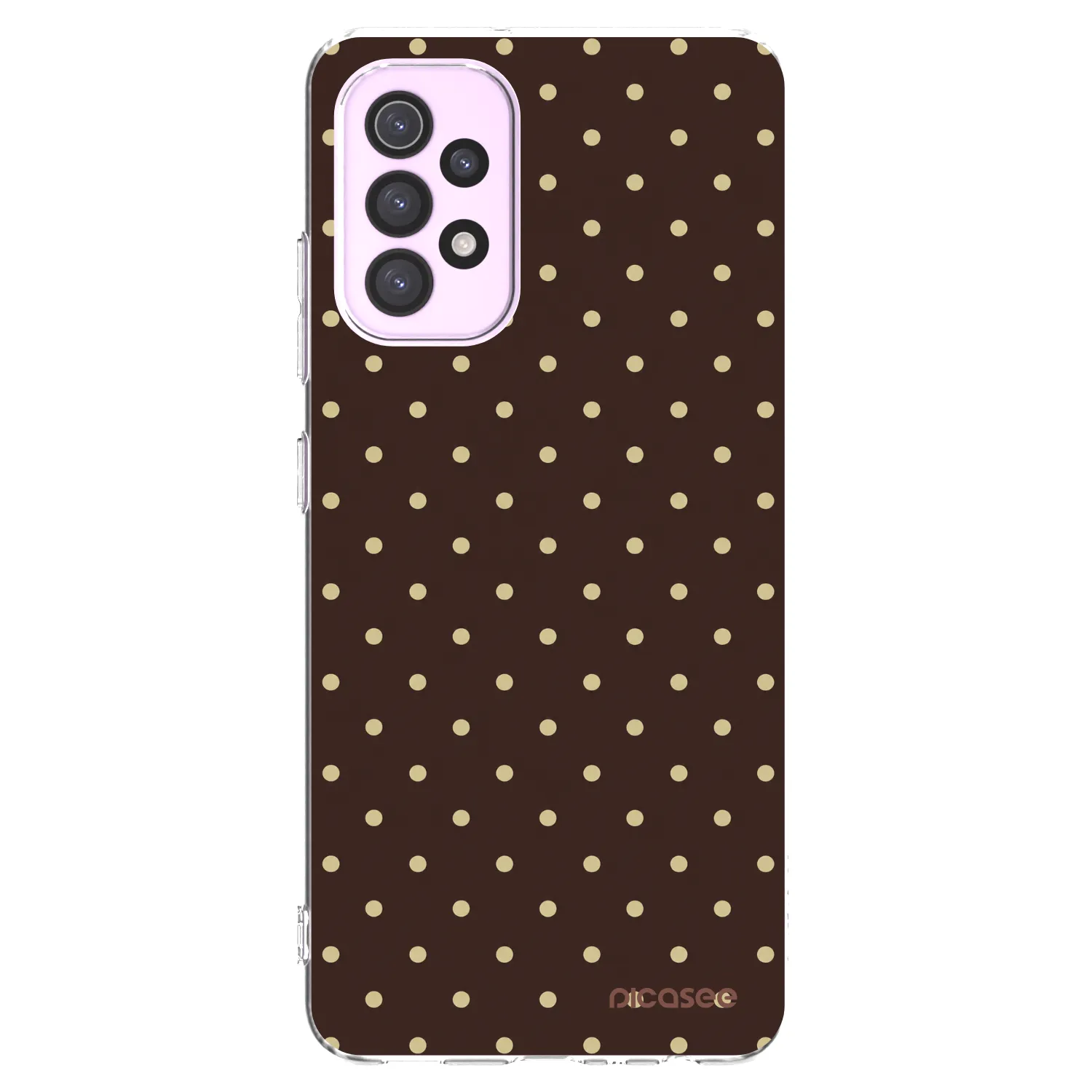 Picasee silikonska prozirna maskica za Samsung Galaxy A32 5G A326B - Vanilla Dots & Chocolate