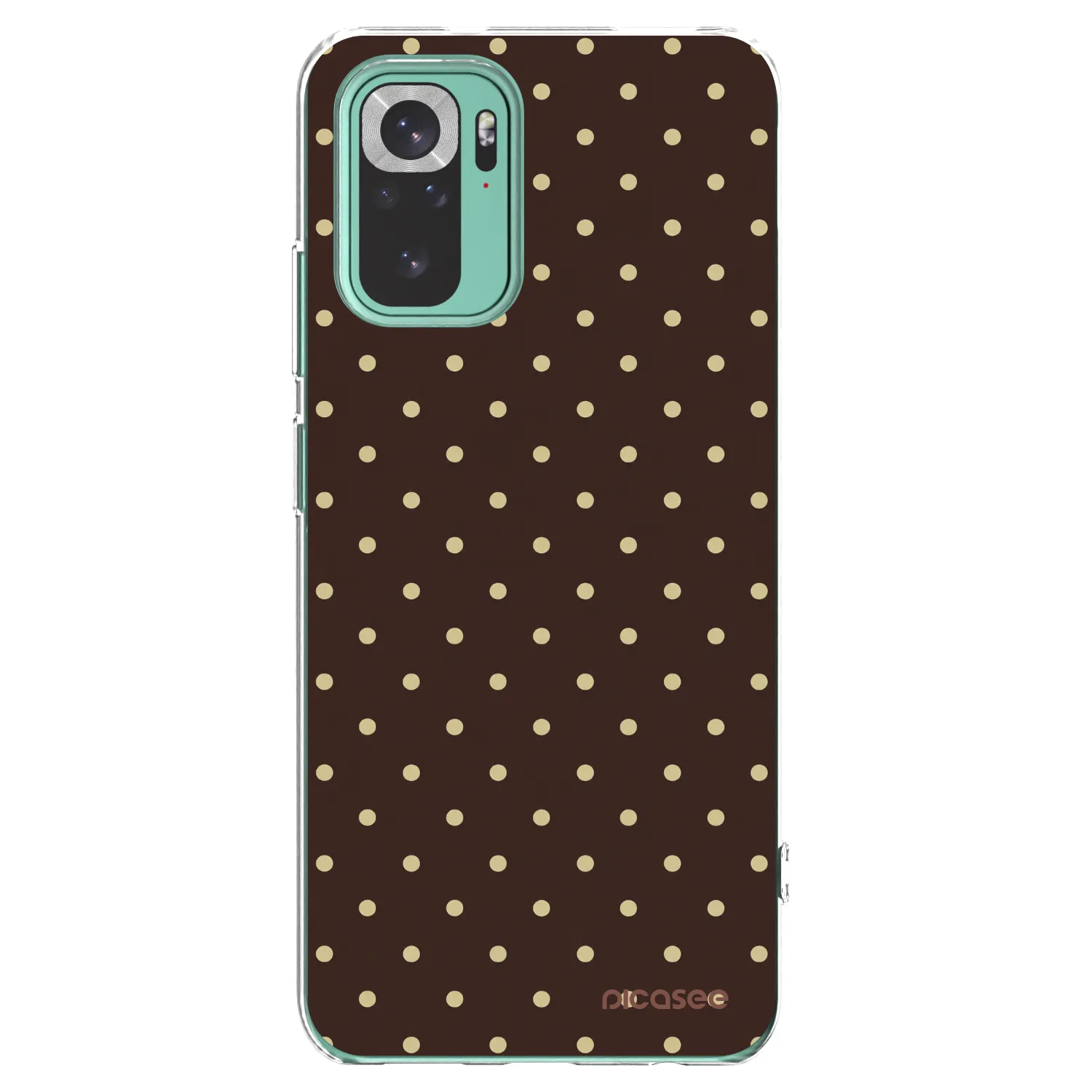 Picasee silikonska prozirna maskica za Xiaomi Redmi Note 10 Pro - Vanilla Dots & Chocolate