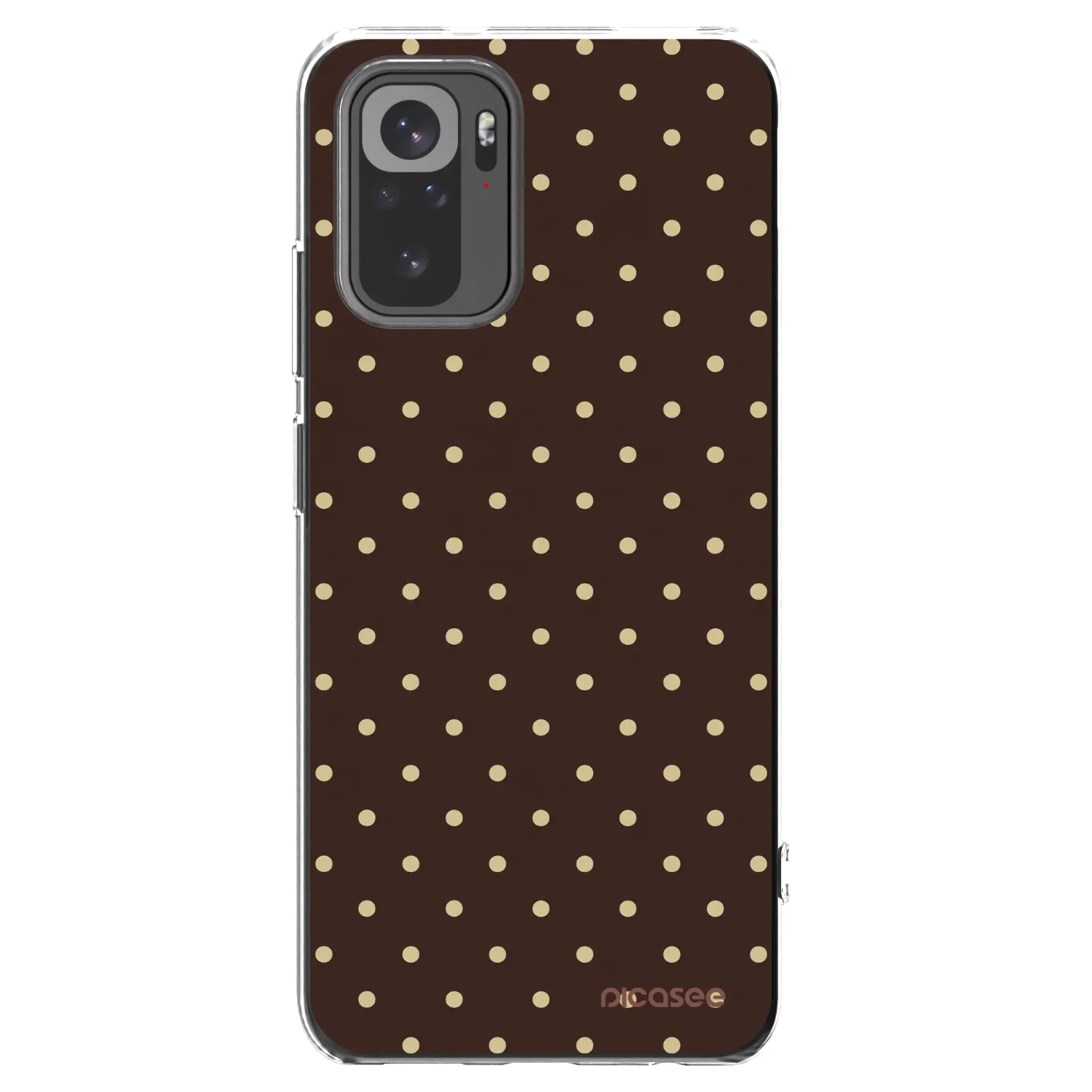 Picasee silikonska prozirna maskica za Xiaomi Redmi Note 10S - Vanilla Dots & Chocolate
