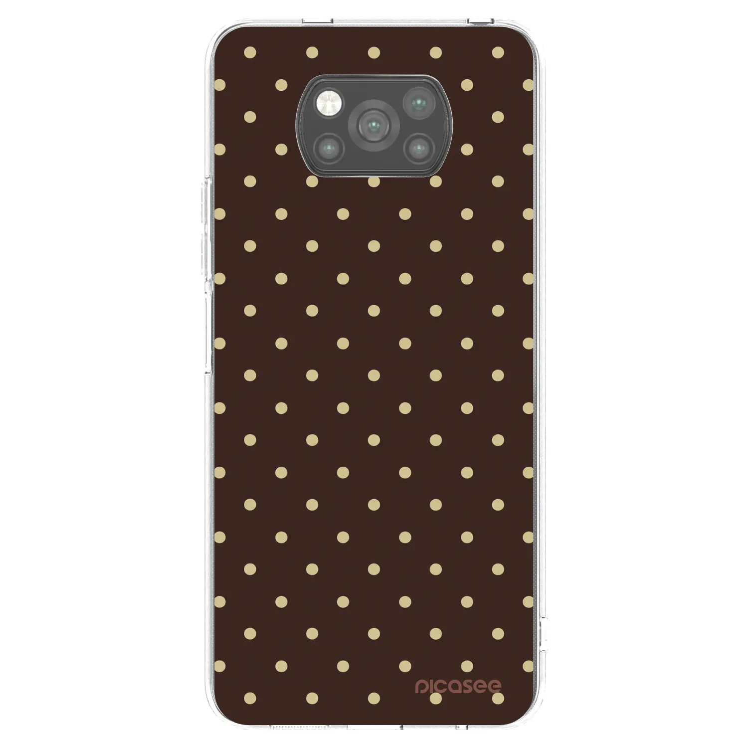 Picasee crna silikonska maskica za Xiaomi Poco X3 Pro - Vanilla Dots & Chocolate
