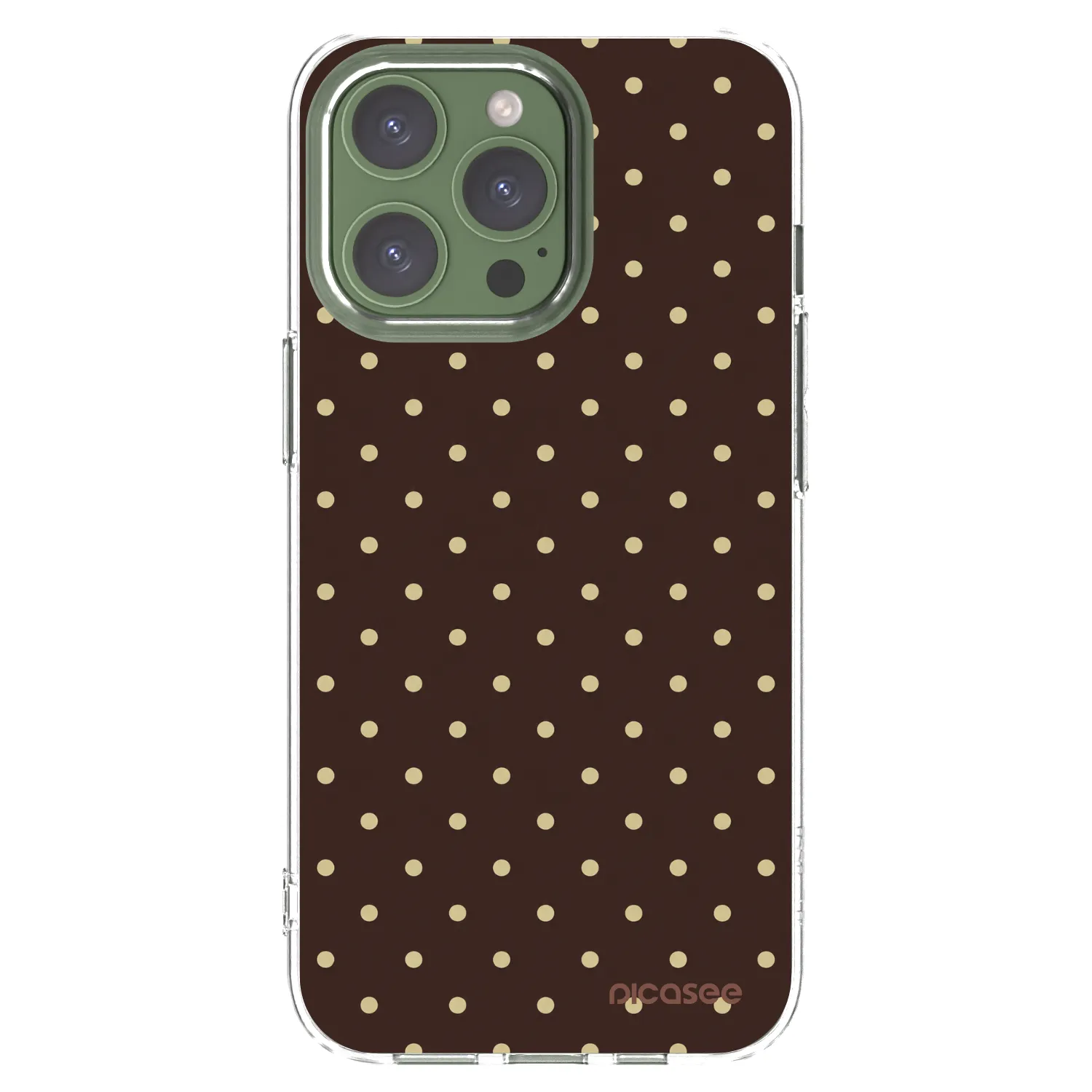 Picasee silikonska prozirna maskica za Apple iPhone 13 Pro - Vanilla Dots & Chocolate