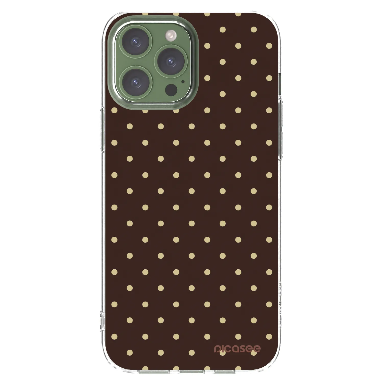 Picasee silikonska prozirna maskica za Apple iPhone 13 Pro Max - Vanilla Dots & Chocolate