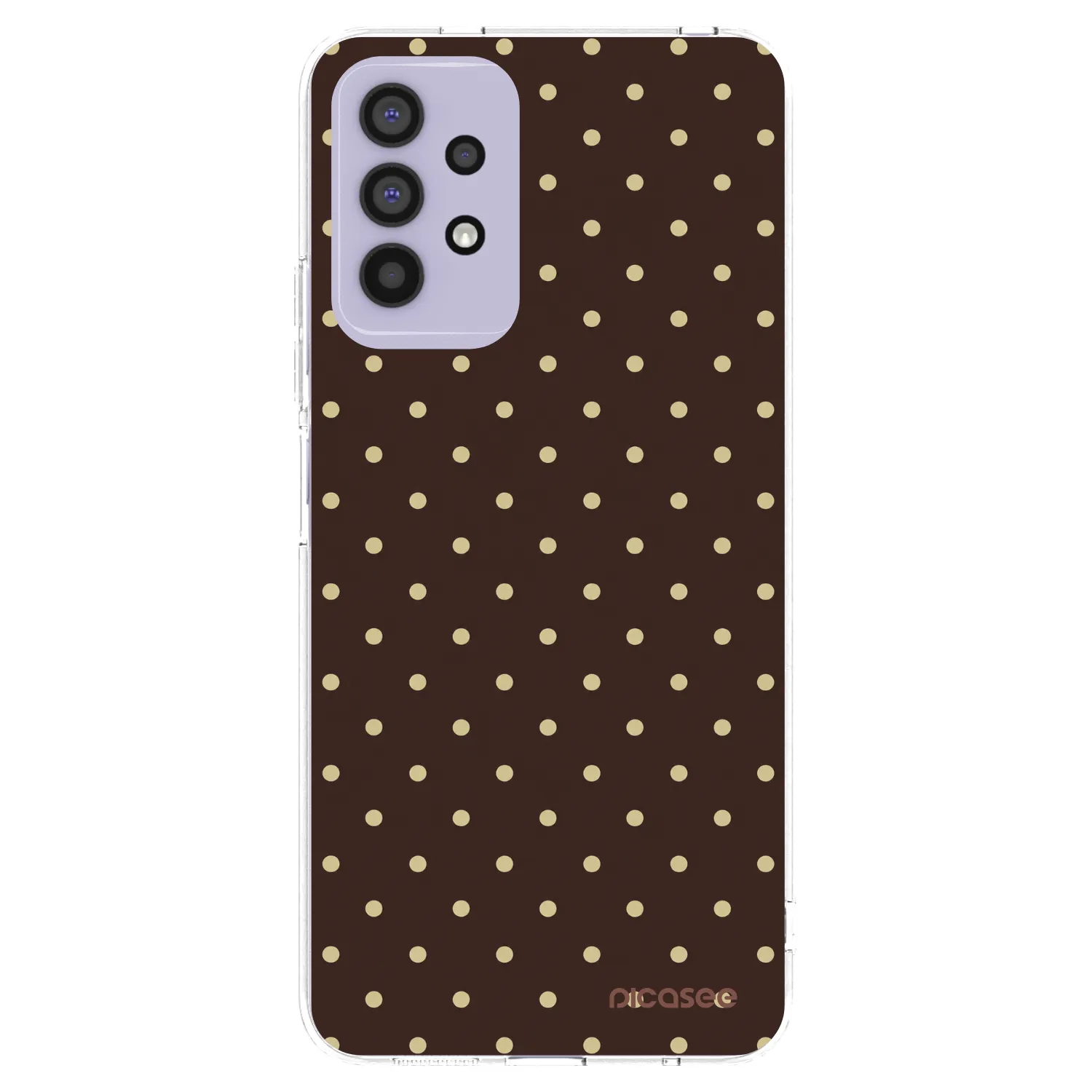 Picasee silikonska prozirna maskica za Samsung Galaxy A32 4G SM-A325F - Vanilla Dots & Chocolate