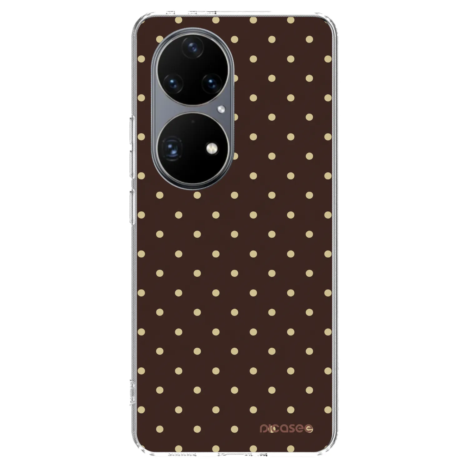 Picasee silikonska prozirna maskica za Huawei P50 - Vanilla Dots & Chocolate