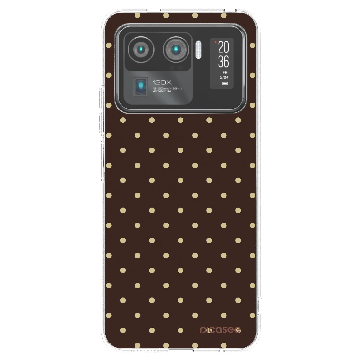 Picasee silikonska prozirna maskica za Xiaomi Mi 11 Ultra - Vanilla Dots & Chocolate