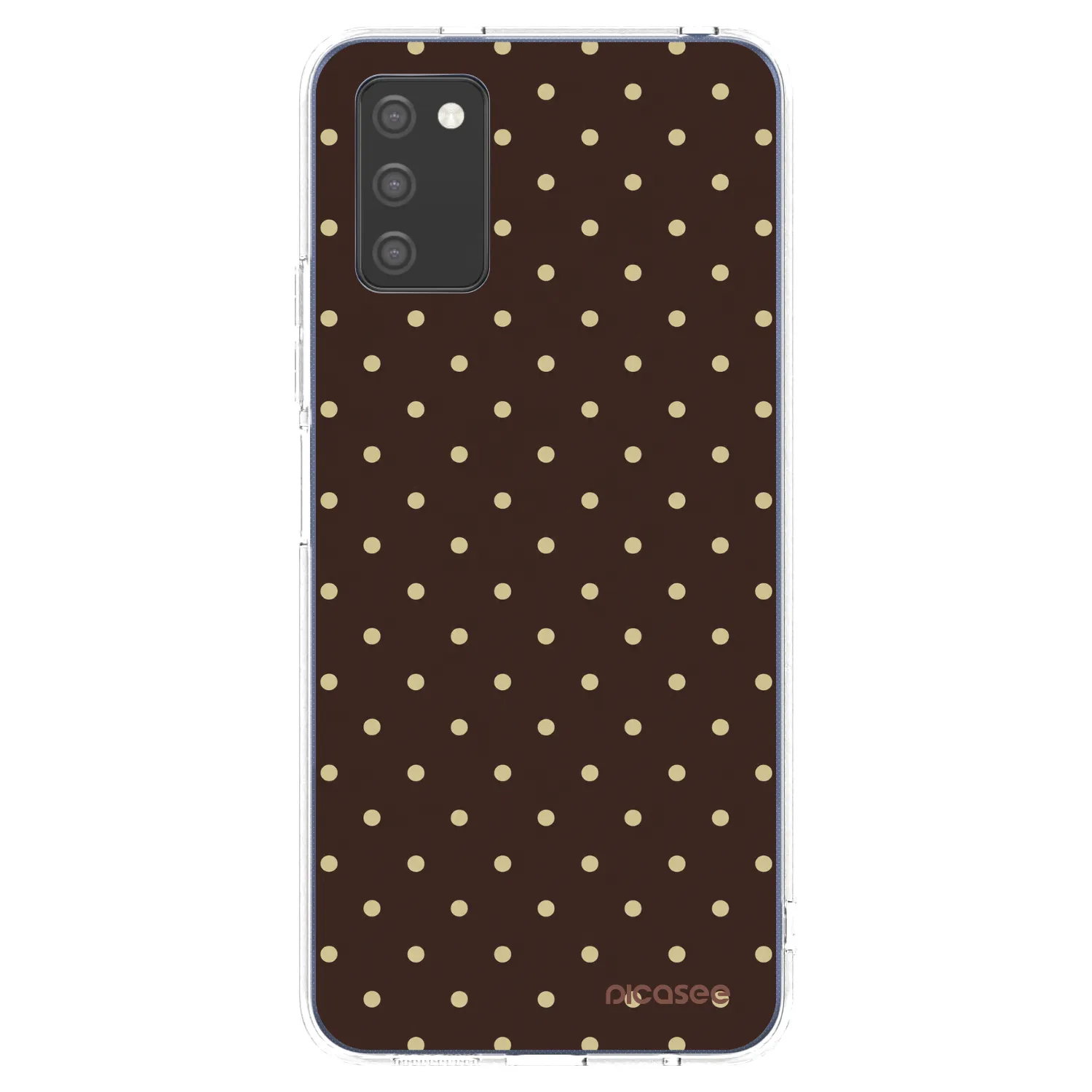 Picasee silikonska prozirna maskica za Samsung Galaxy A02s A025G - Vanilla Dots & Chocolate