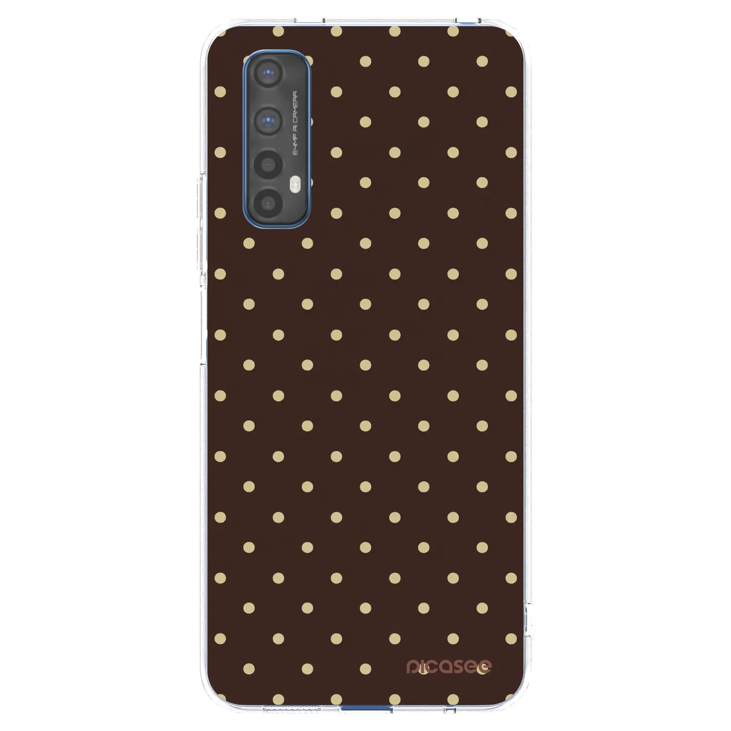 Picasee silikonska prozirna maskica za Realme 7 - Vanilla Dots & Chocolate