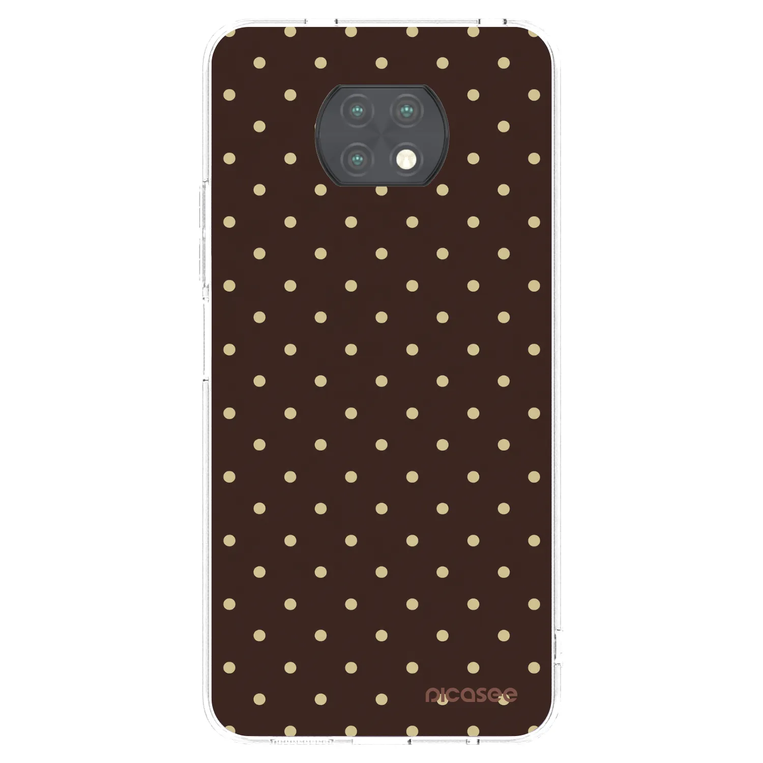 Picasee silikonska prozirna maskica za Xiaomi Redmi Note 9T - Vanilla Dots & Chocolate