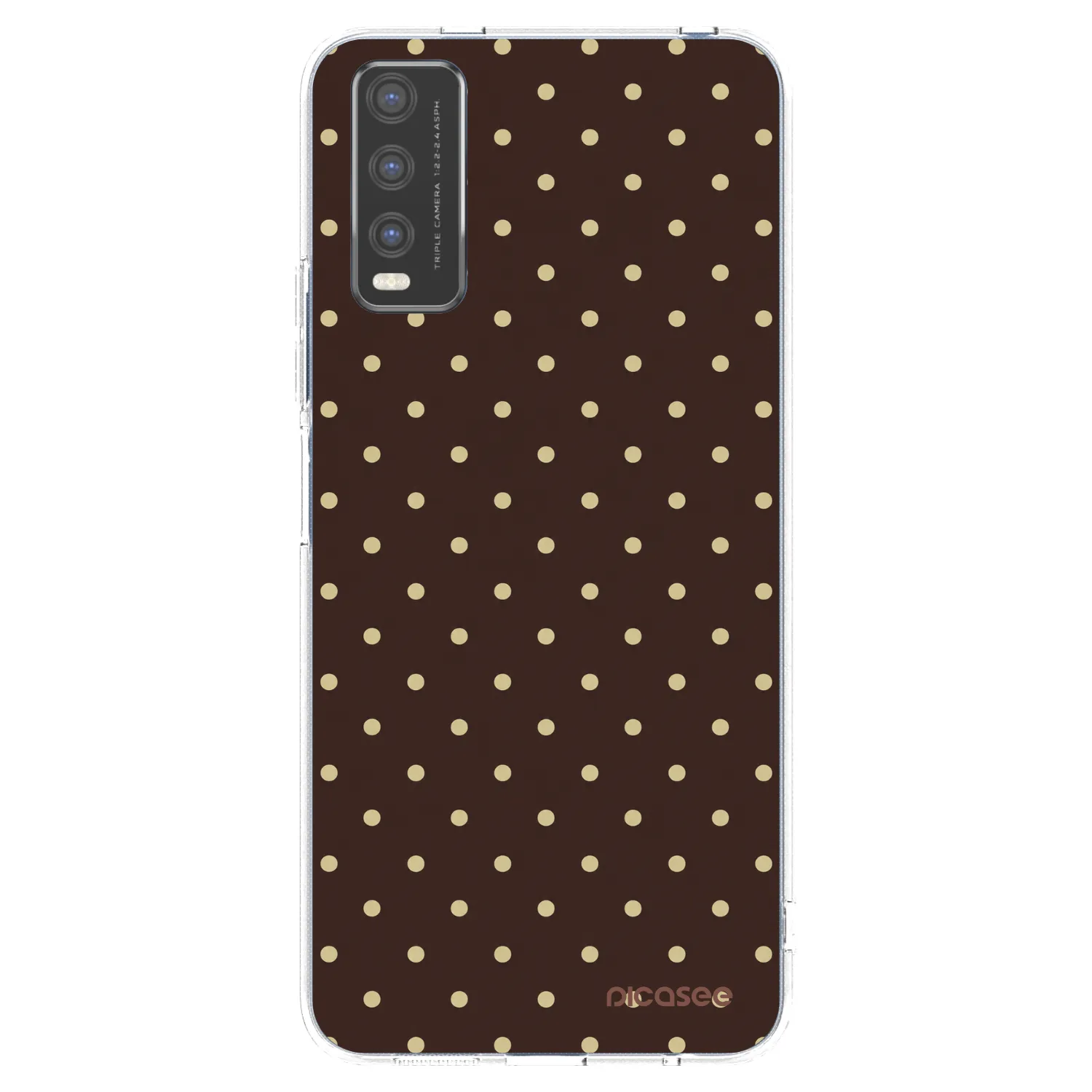Picasee silikonska prozirna maskica za Vivo Y20s - Vanilla Dots & Chocolate