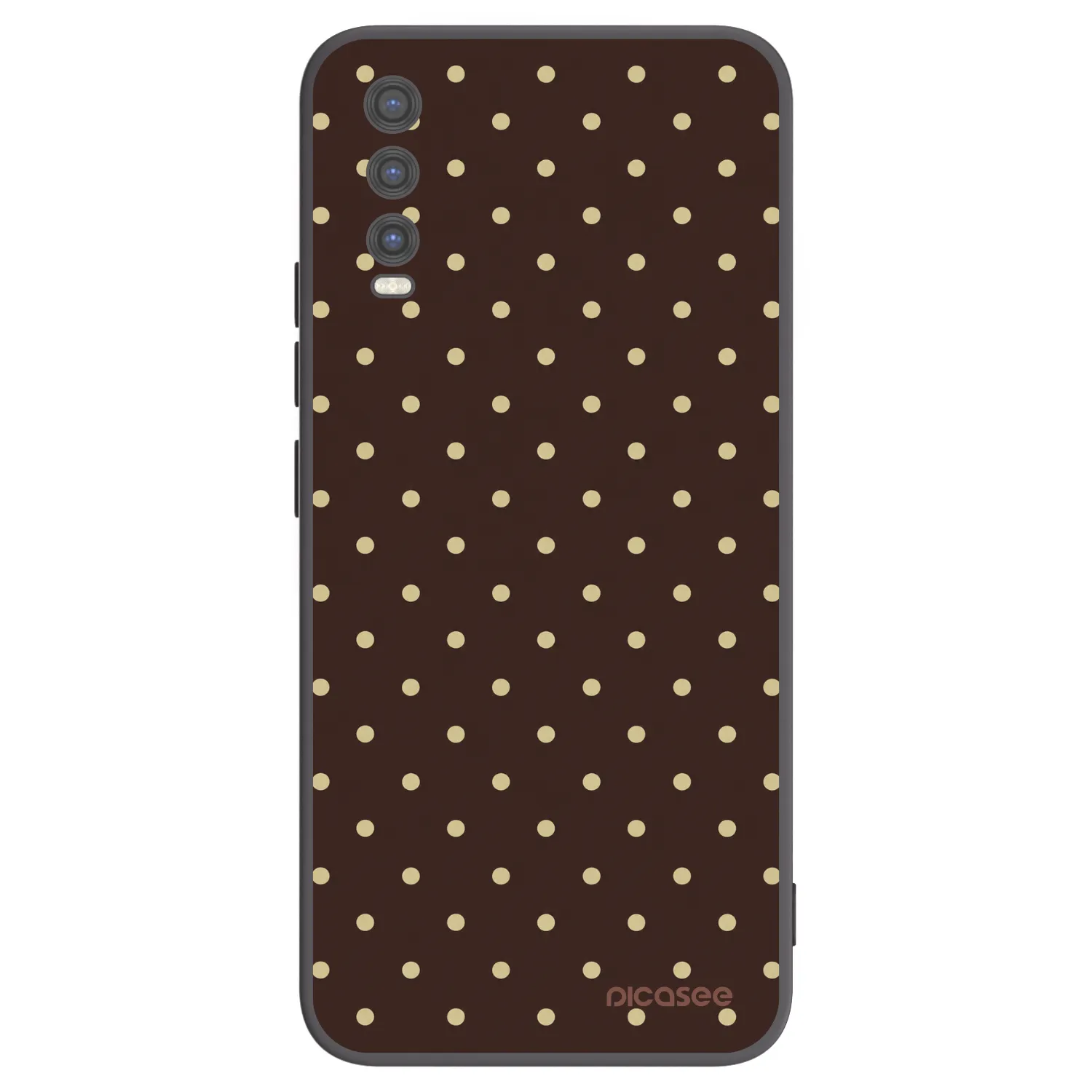Picasee crna silikonska maskica za Vivo Y20s - Vanilla Dots & Chocolate