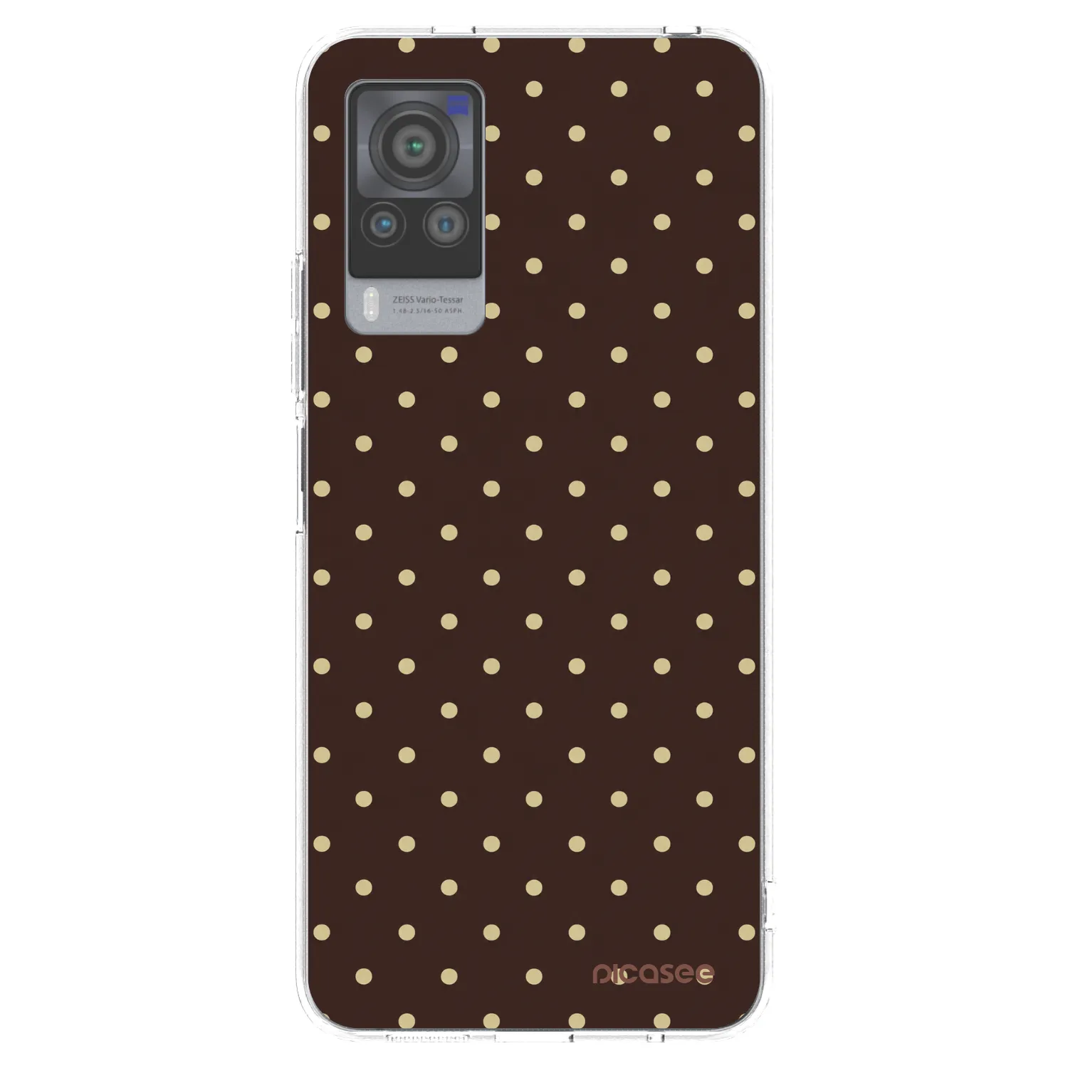 Picasee silikonska prozirna maskica za Vivo X60 Pro 5G - Vanilla Dots & Chocolate