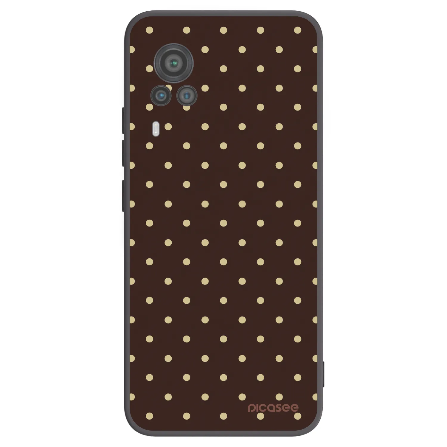 Picasee crna silikonska maskica za Vivo X60 Pro 5G - Vanilla Dots & Chocolate