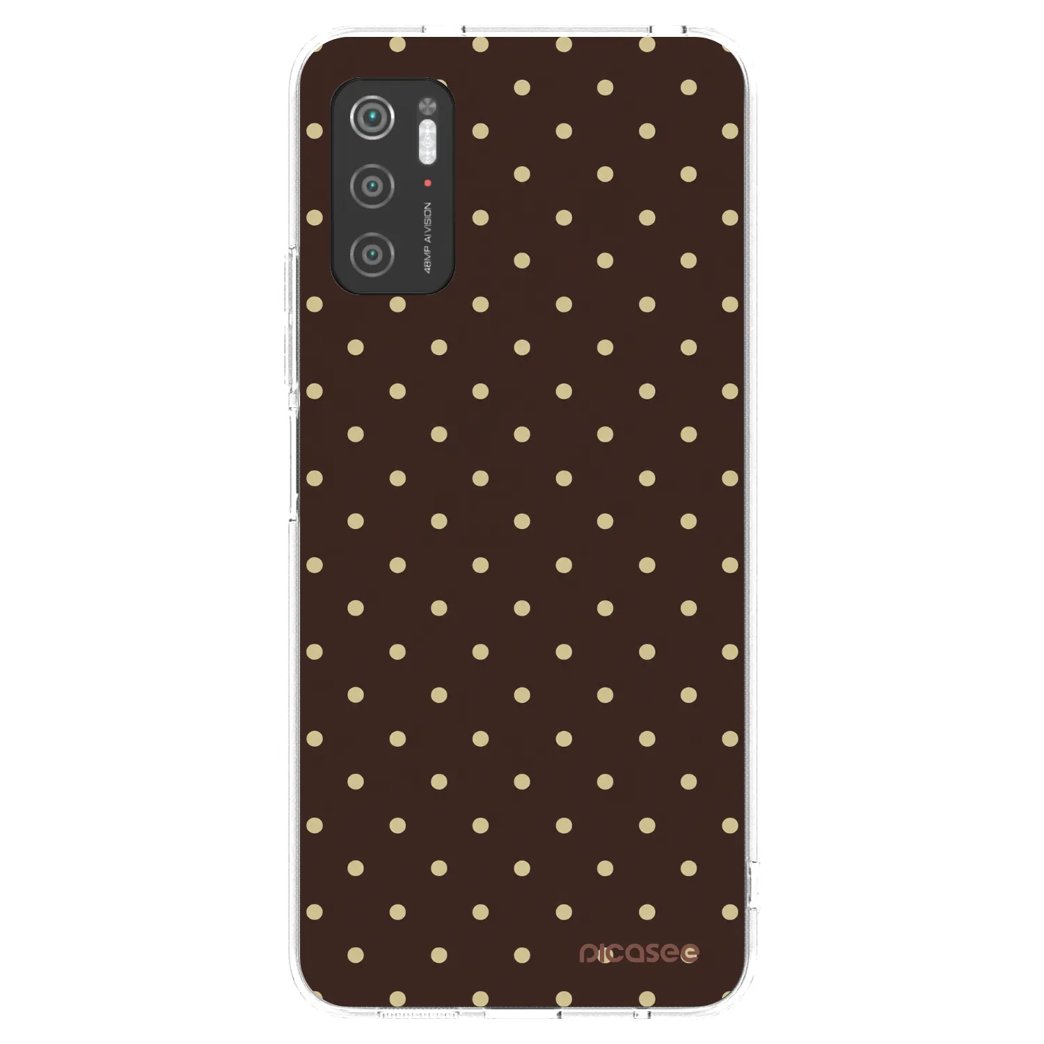 Picasee silikonska prozirna maskica za Xiaomi Poco M3 Pro 5G - Vanilla Dots & Chocolate