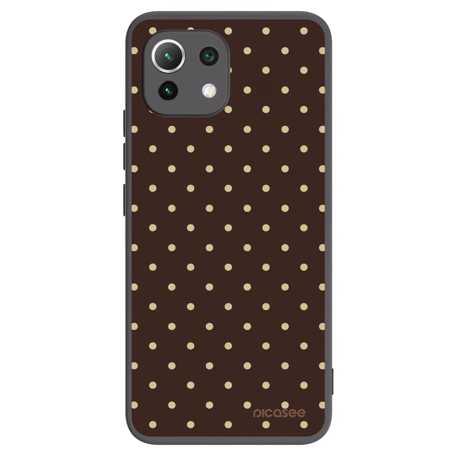 Picasee crna silikonska maskica za Xiaomi 11 Lite 5G NE - Vanilla Dots & Chocolate
