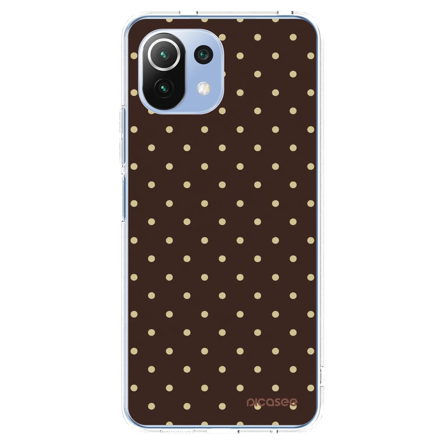 Picasee silikonska prozirna maskica za Xiaomi 11 Lite 5G NE - Vanilla Dots & Chocolate