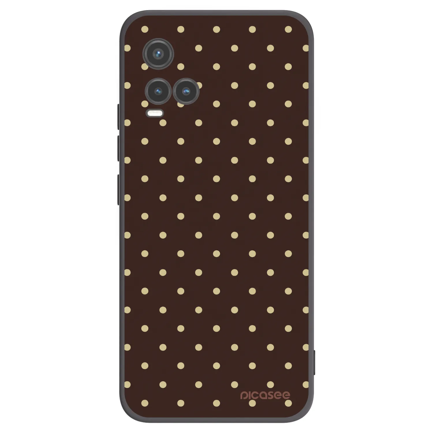 Picasee crna silikonska maskica za Vivo Y33s - Vanilla Dots & Chocolate