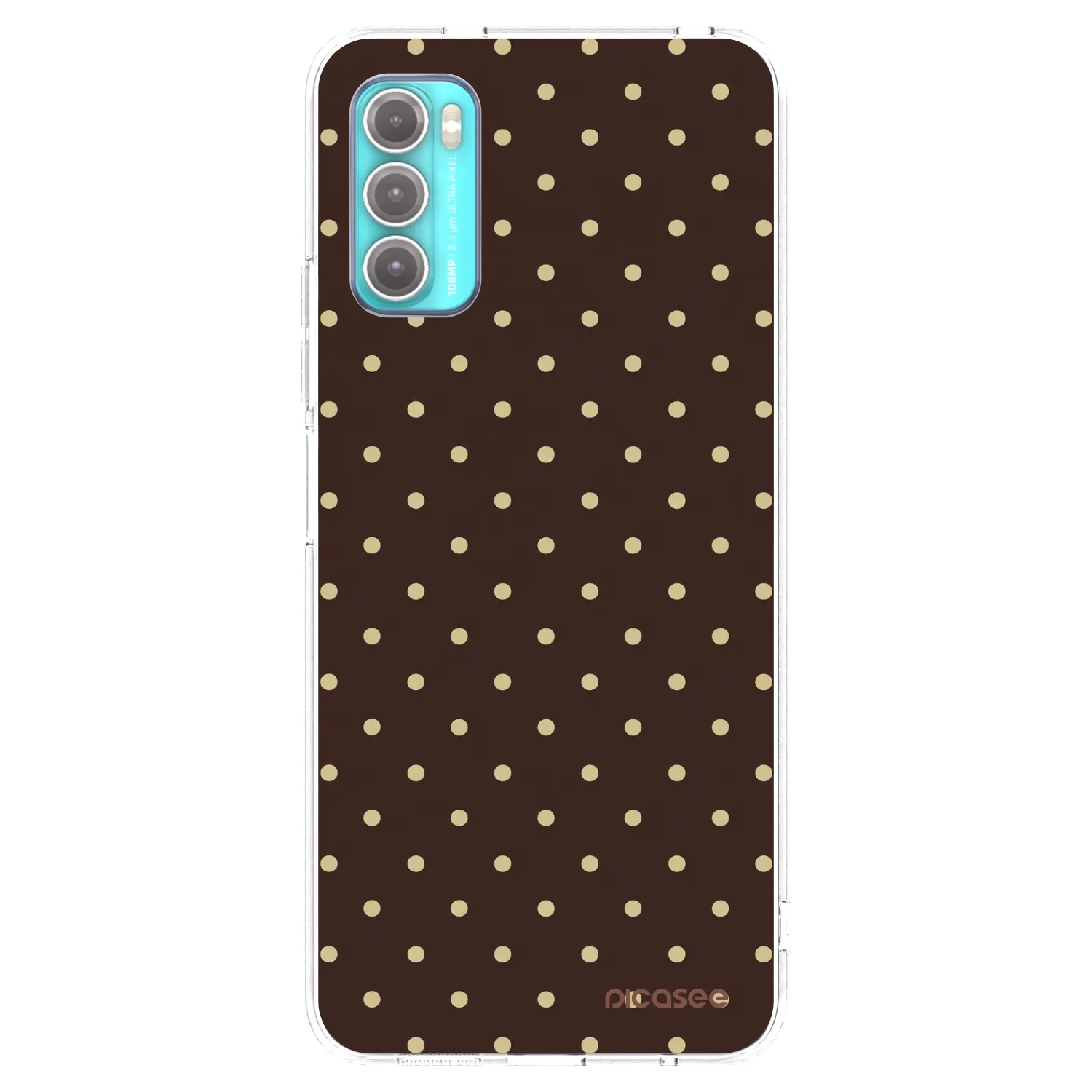 Picasee silikonska prozirna maskica za Motorola Moto G60 - Vanilla Dots & Chocolate