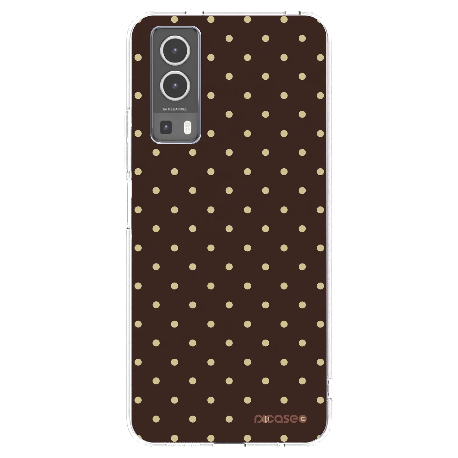 Picasee silikonska prozirna maskica za Vivo Y72 5G - Vanilla Dots & Chocolate