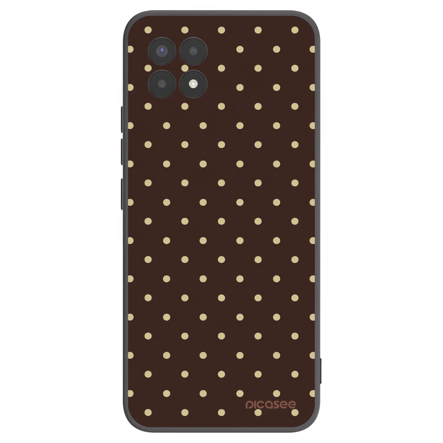 Picasee crna silikonska maskica za Realme 8i - Vanilla Dots & Chocolate